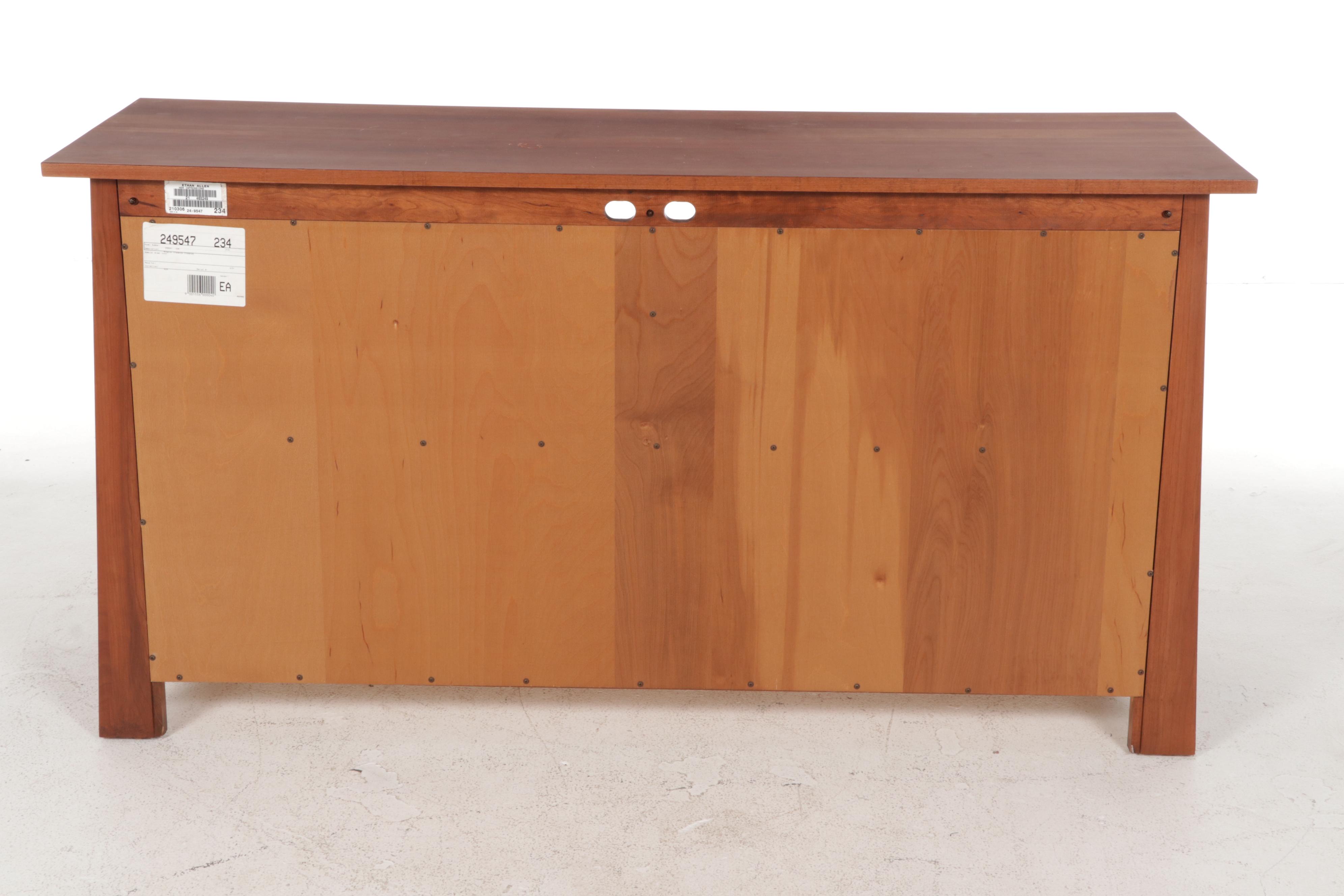 Ethan Allen "New Impressions" Mission Style Cherry Credenza, Late 20th Century