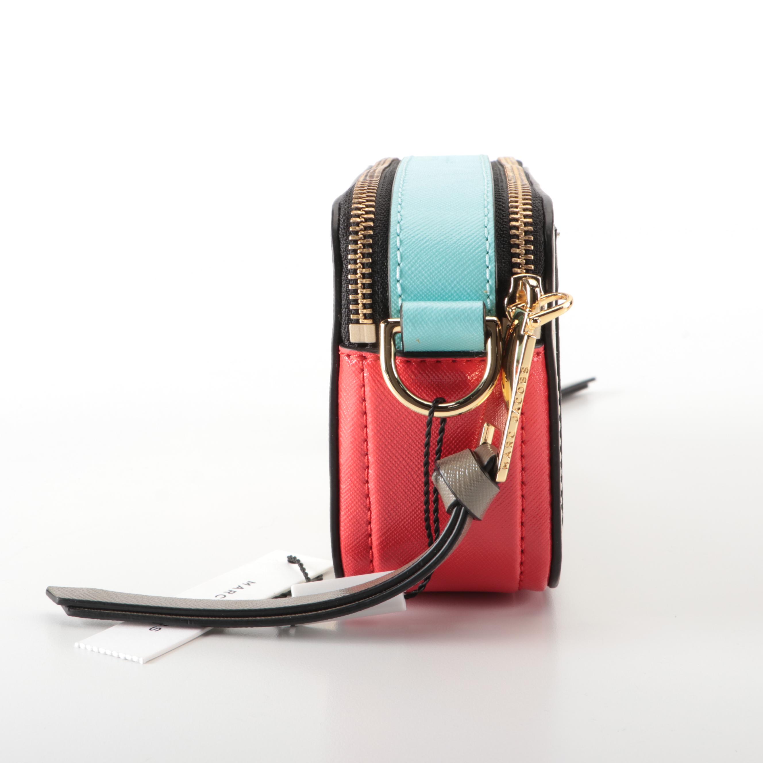 Marc Jacobs The Colorblock Snapshot Bag in  Saffiano Leather