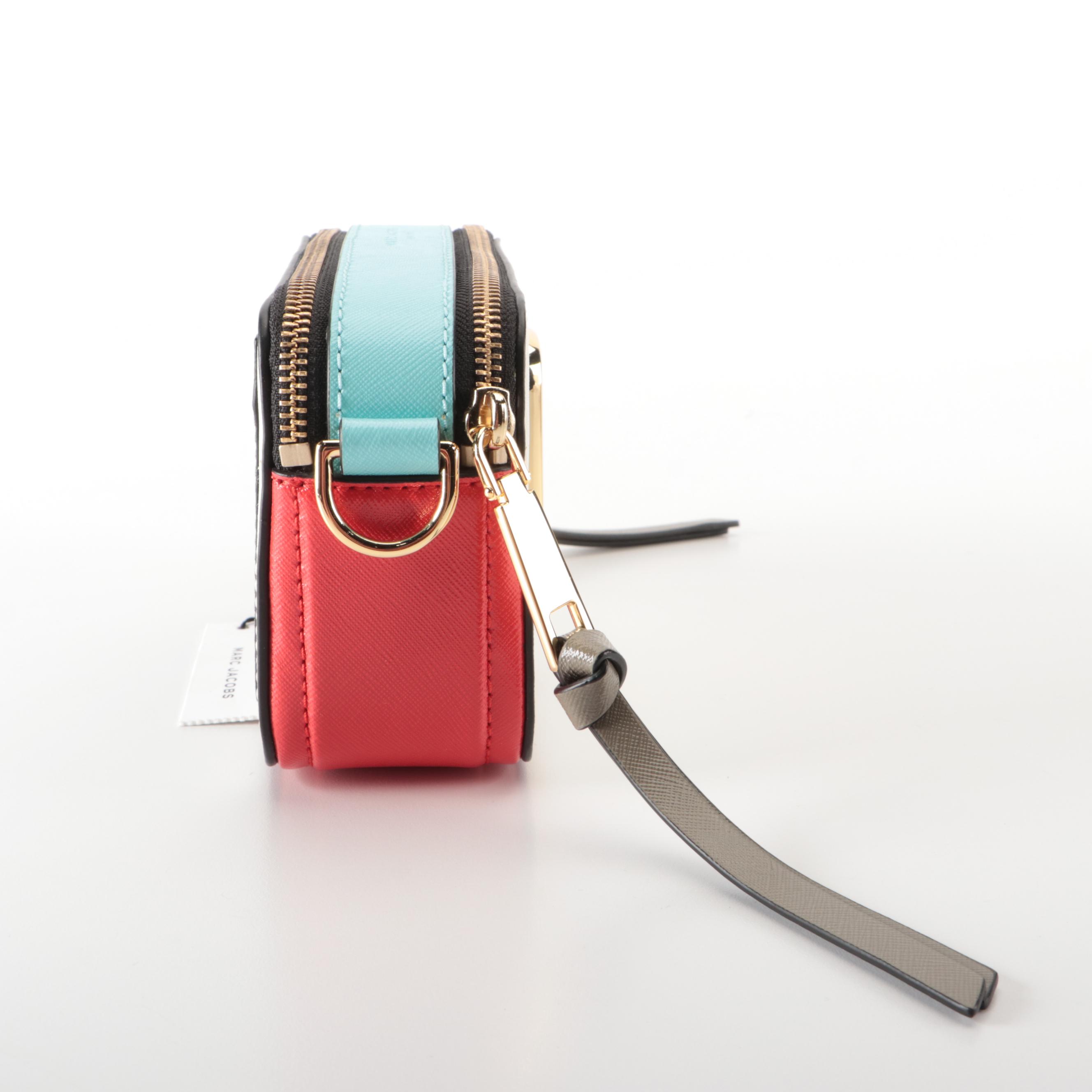 Marc Jacobs The Colorblock Snapshot Bag in  Saffiano Leather