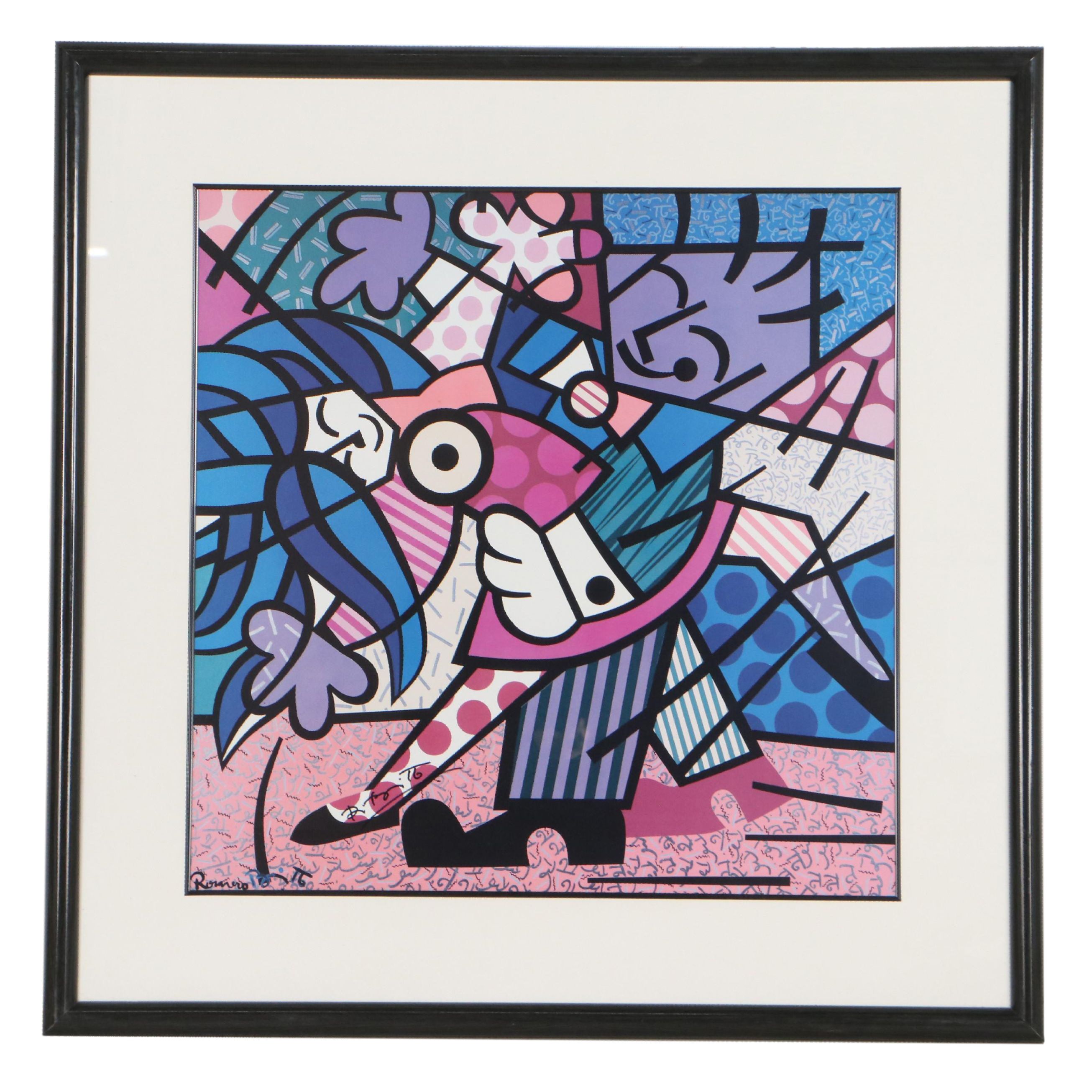 Romero Britto Pop Art Offset Lithograph "Dancers"