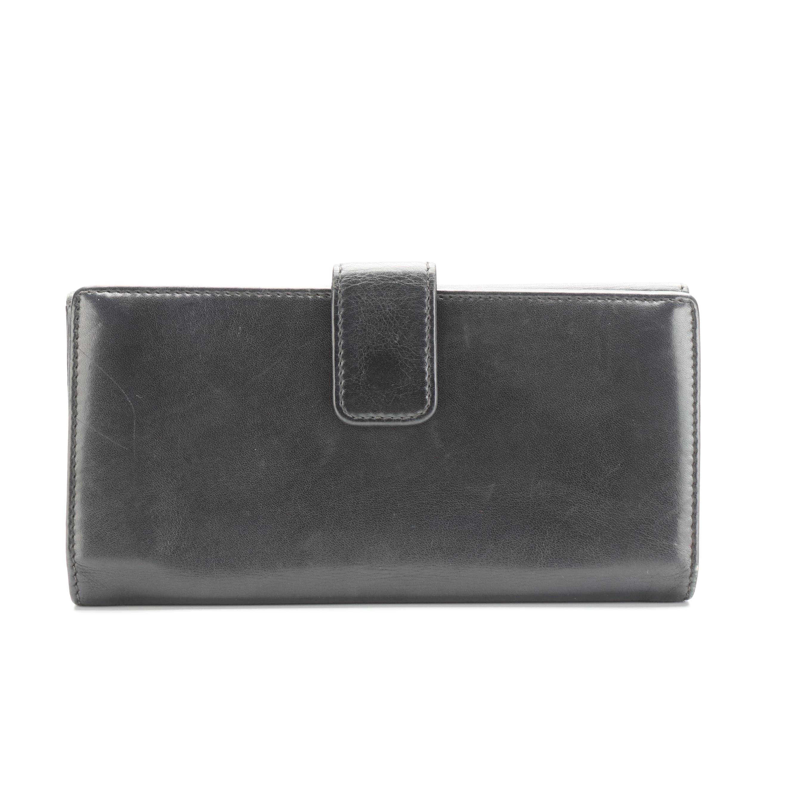 Gucci Interlocking GG Continental Wallet in Black Leather
