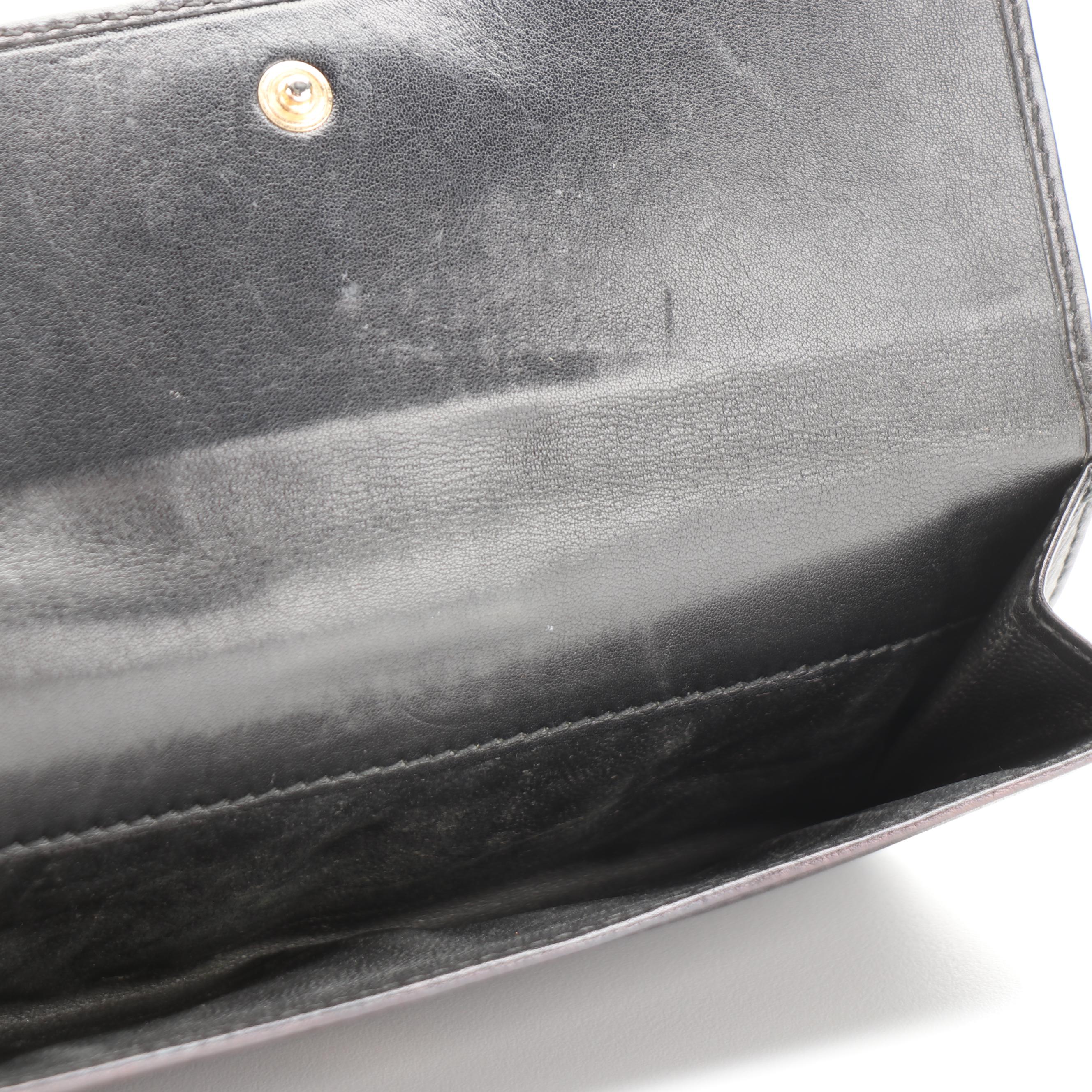 Gucci Interlocking GG Continental Wallet in Black Leather