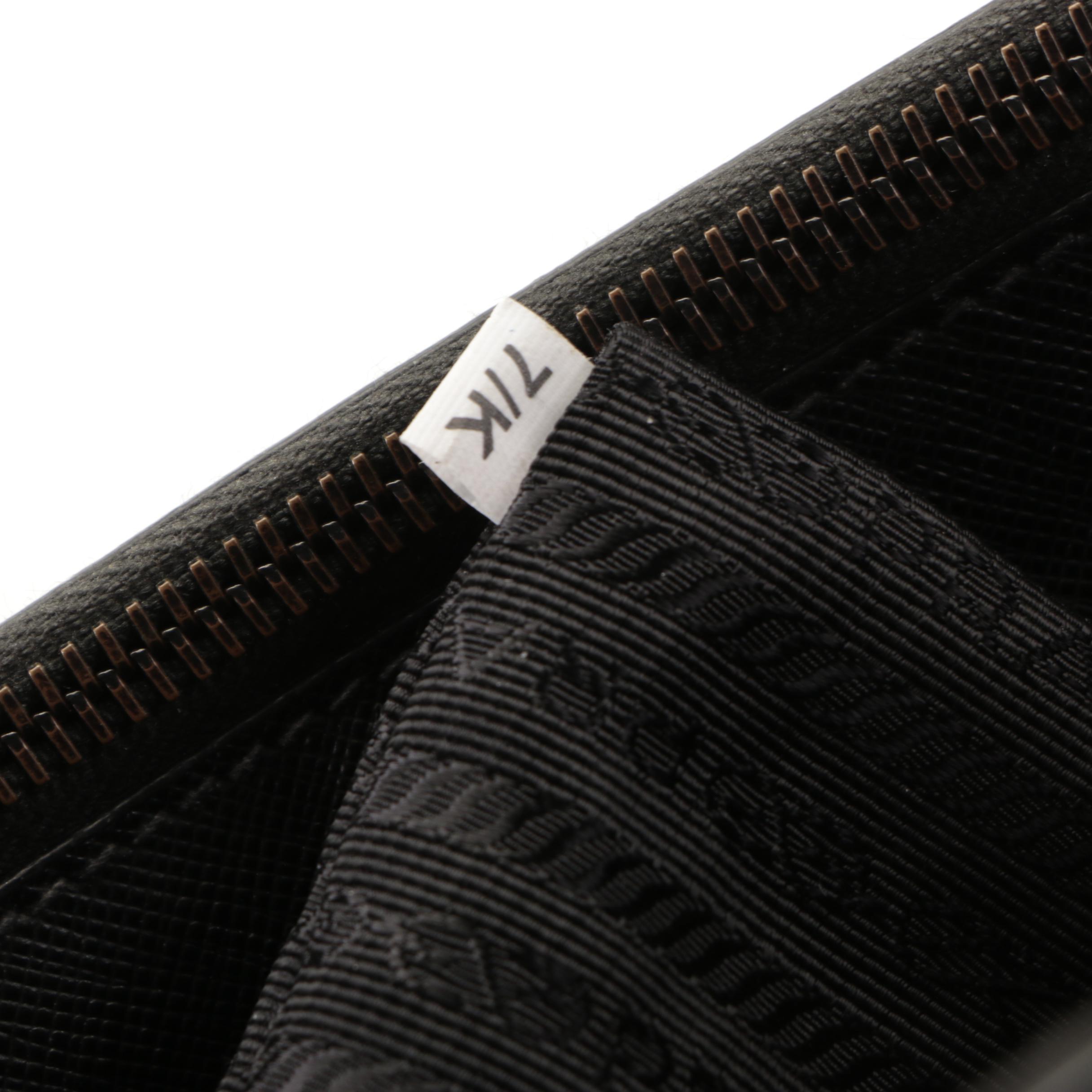 Prada Double-Zip Tote in Black Saffiano Leather with Detachable Strap