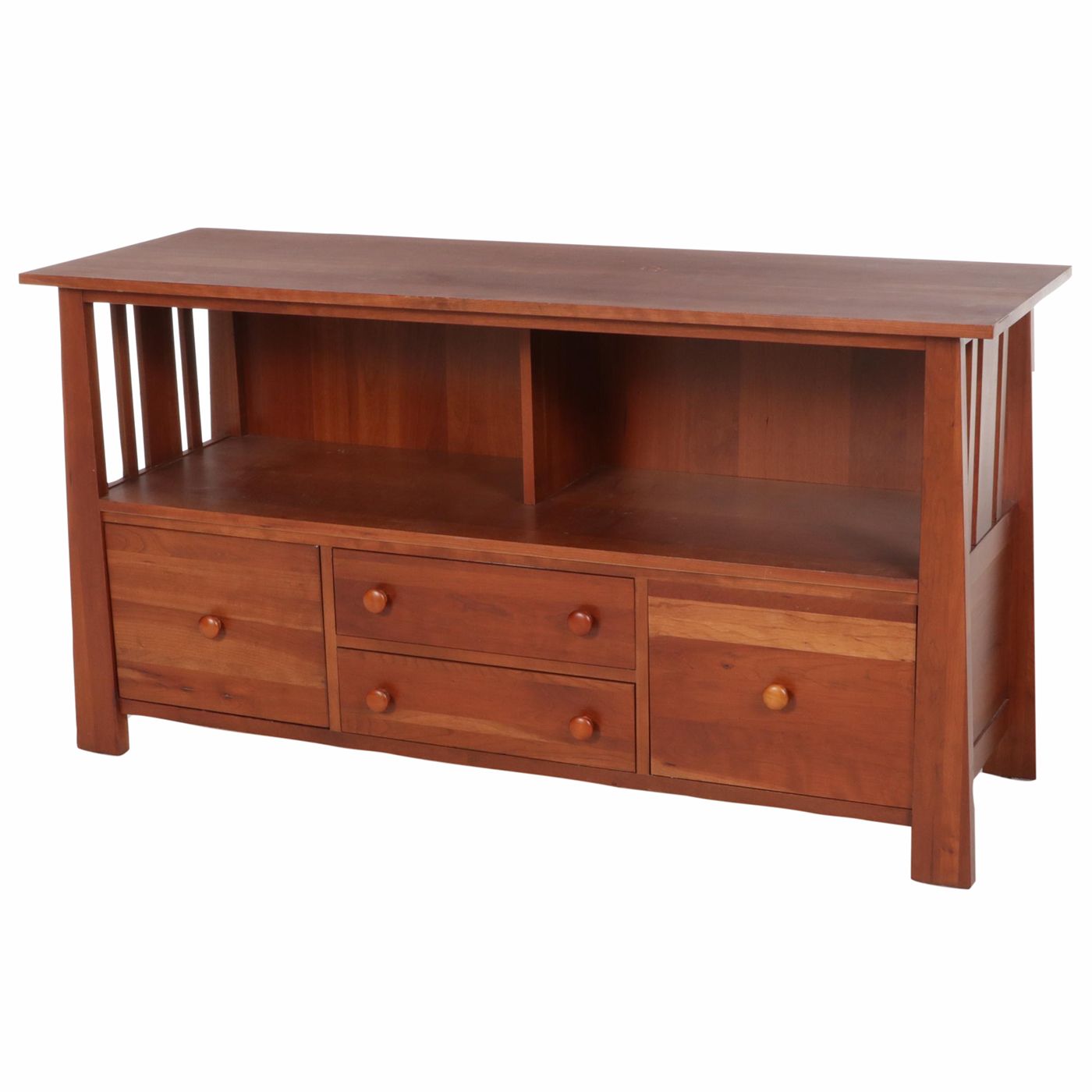 Ethan Allen "New Impressions" Mission Style Cherry Credenza, Late 20th Century