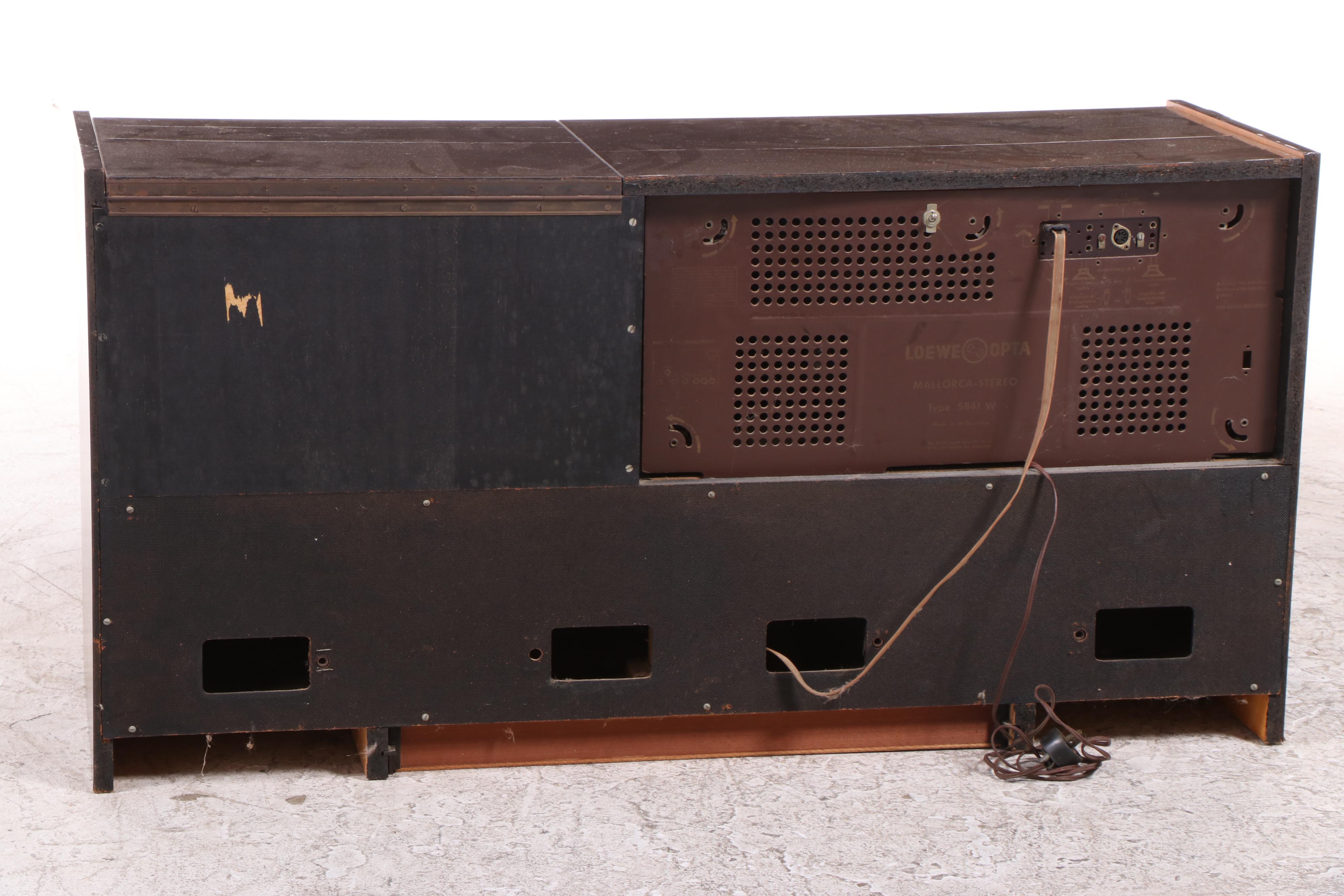 Loewe-Opta AM/FM Radio Console with Turntable, 1960s