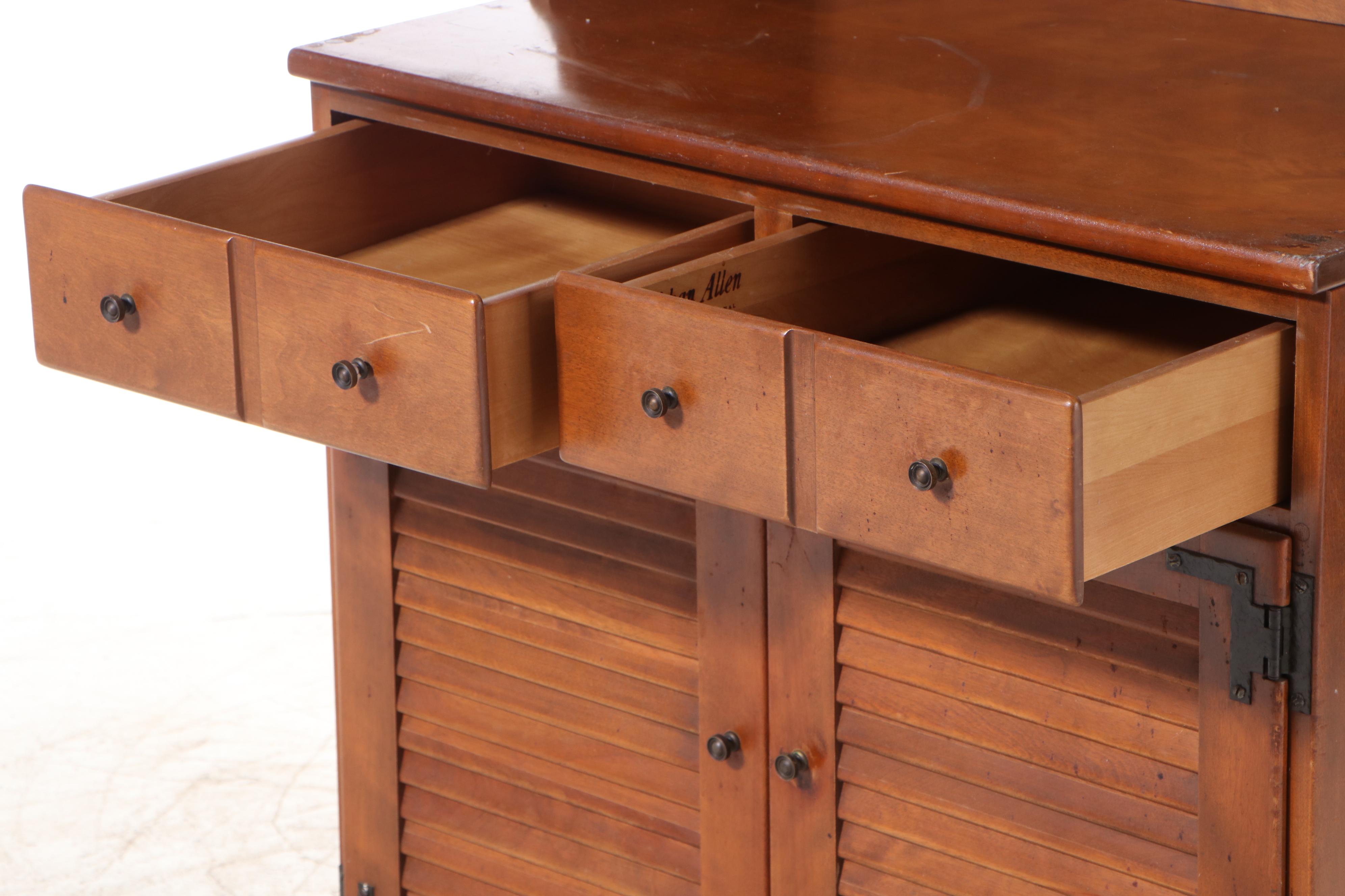 Ethan Allen Colonial Style Maple Cabinet