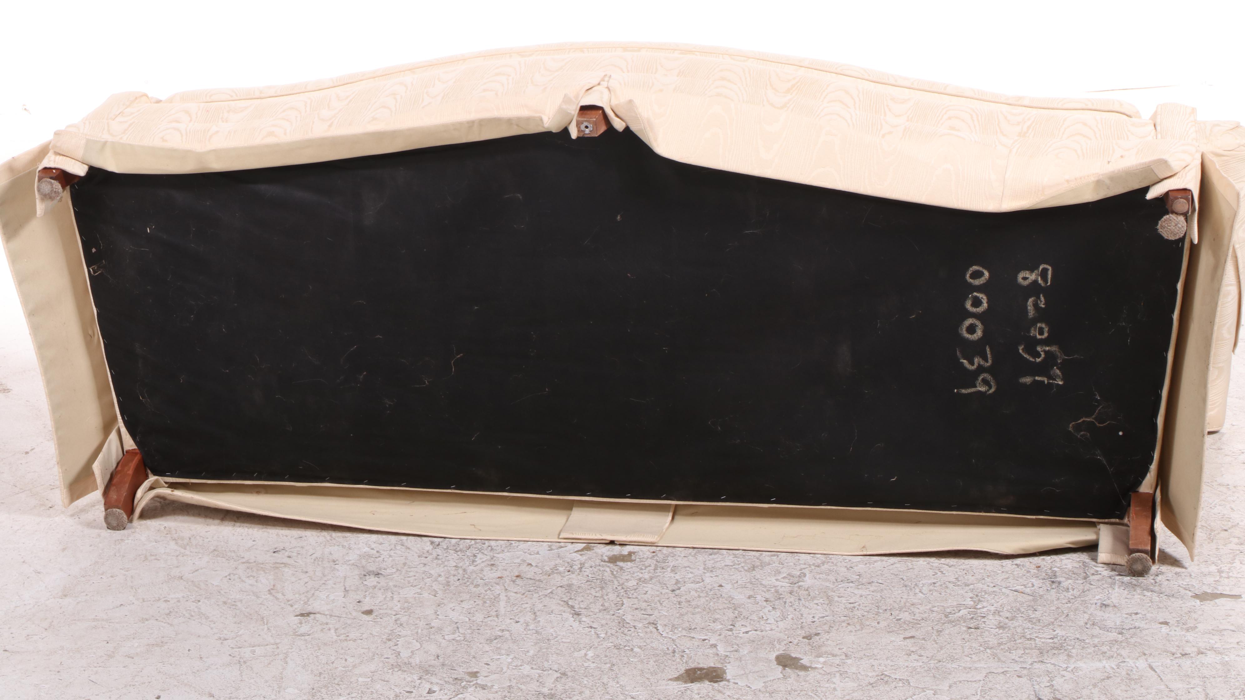 Southwood Camel-Back Sofa in Cream Moire Pattern