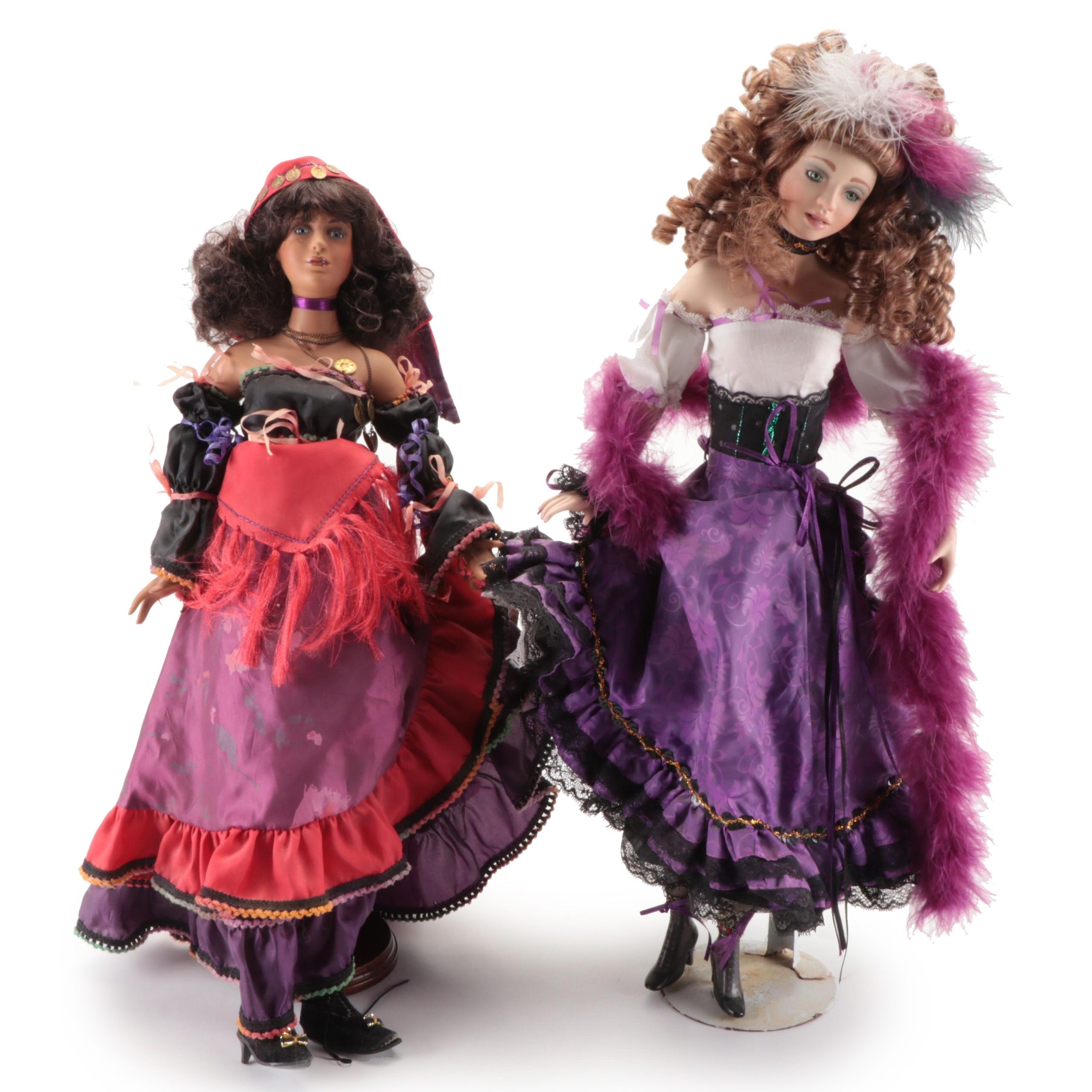 Artist Signed AEL Porcelain Dolls, 2000s