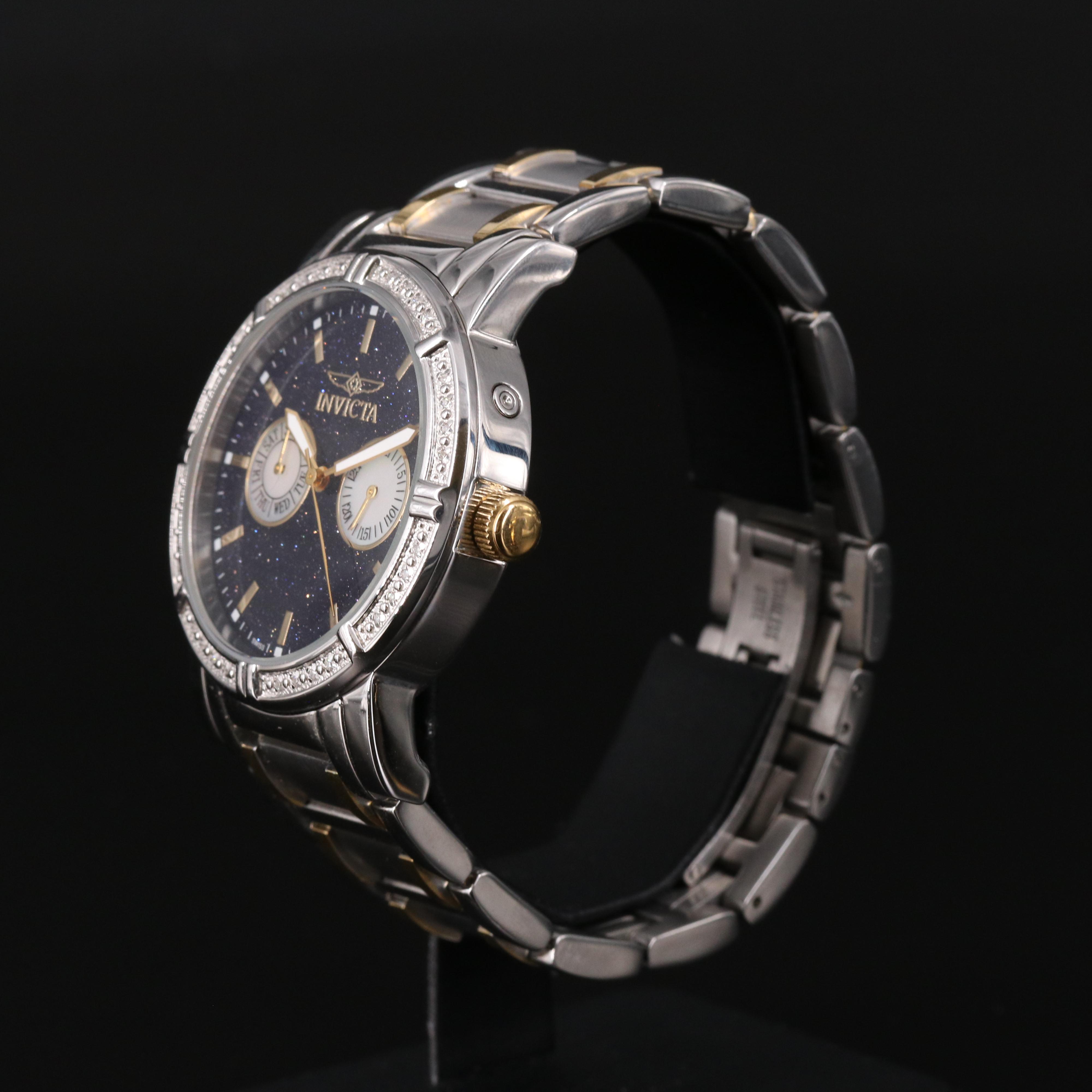 Two Invicta Stainless Steel Quartz Watches