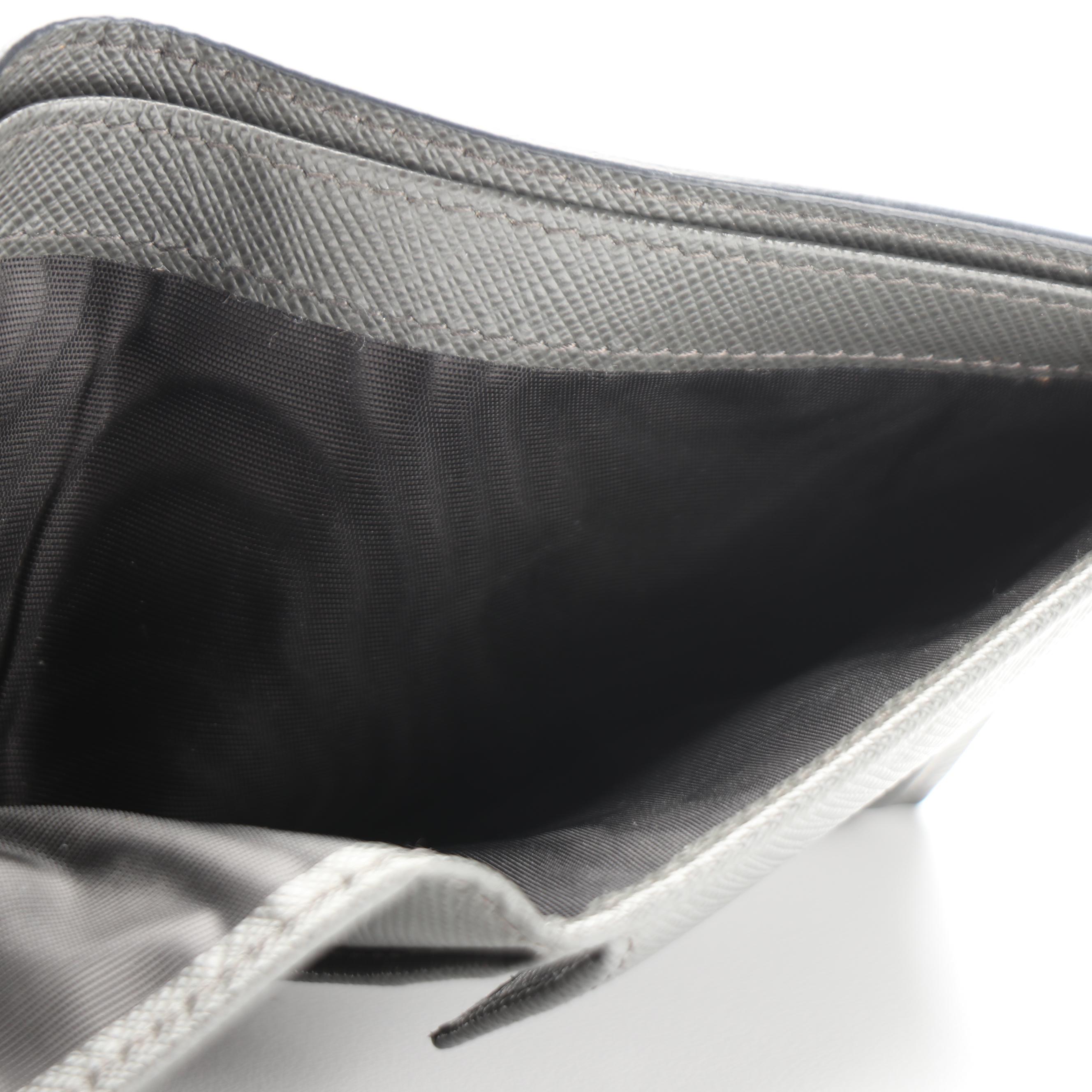 Prada Bifold Wallet in Bicolor Saffiano Leather with Box