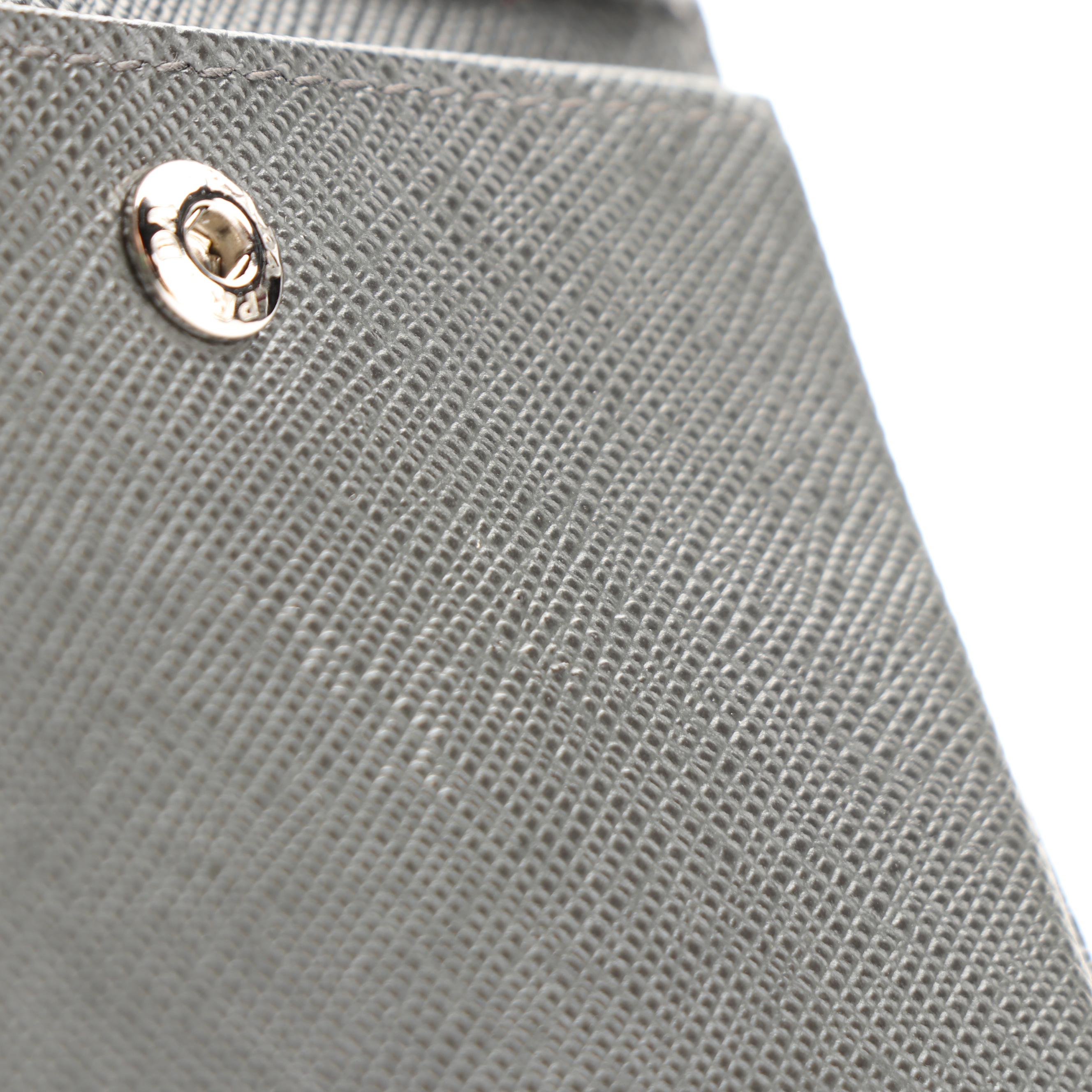 Prada Bifold Wallet in Bicolor Saffiano Leather with Box