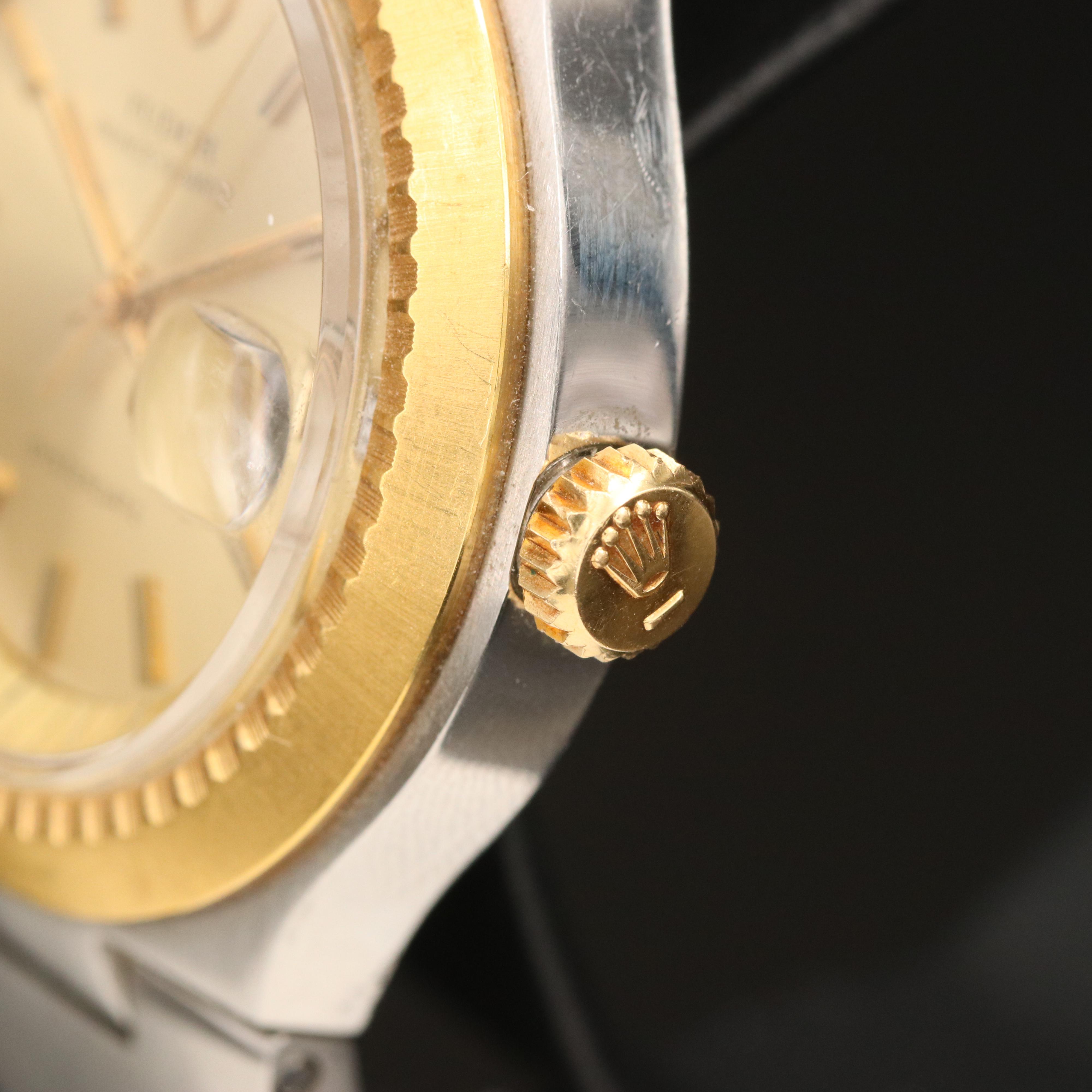 18K and Stainless Steel Tudor Prince-Quartz Oysterdate Watch