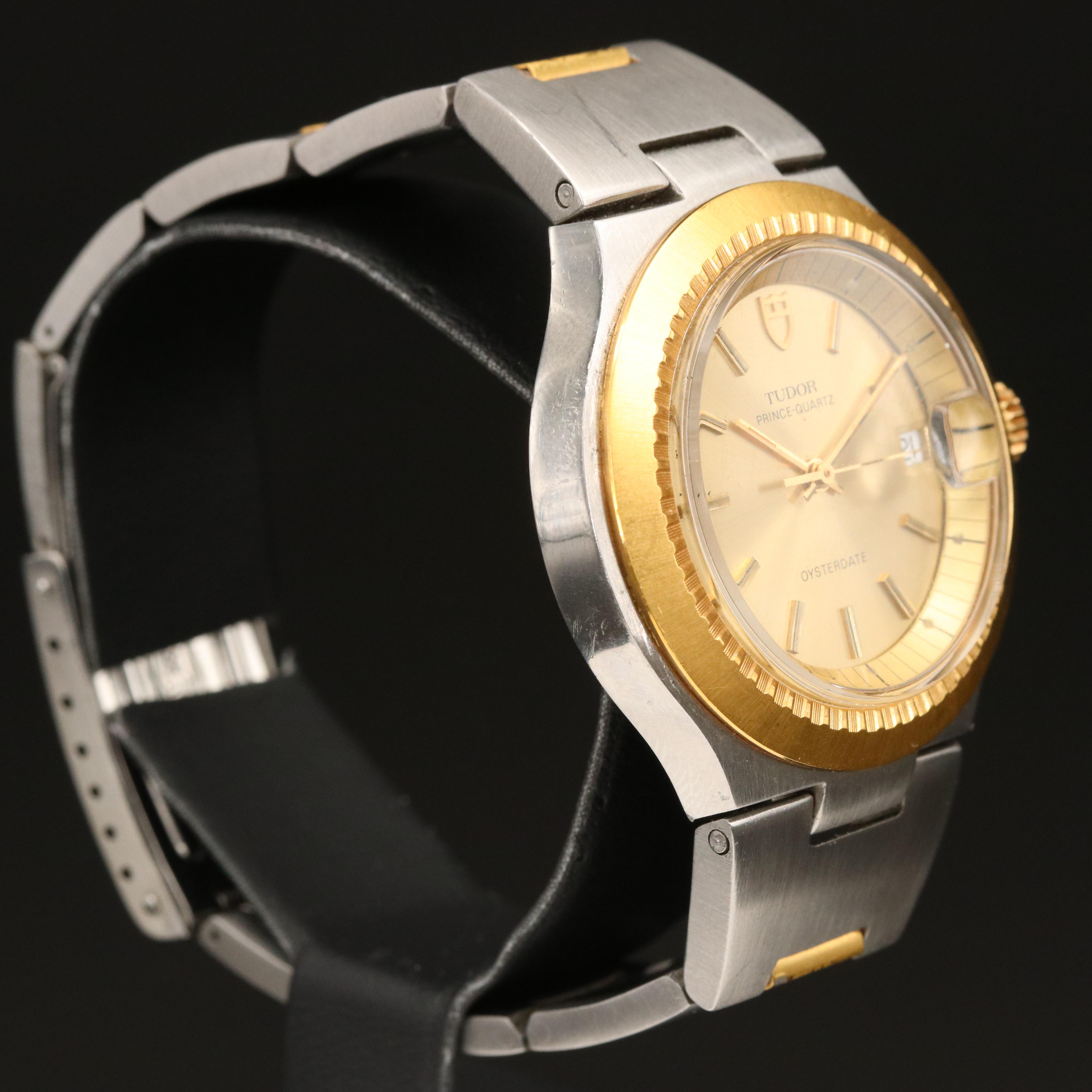 18K and Stainless Steel Tudor Prince-Quartz Oysterdate Watch