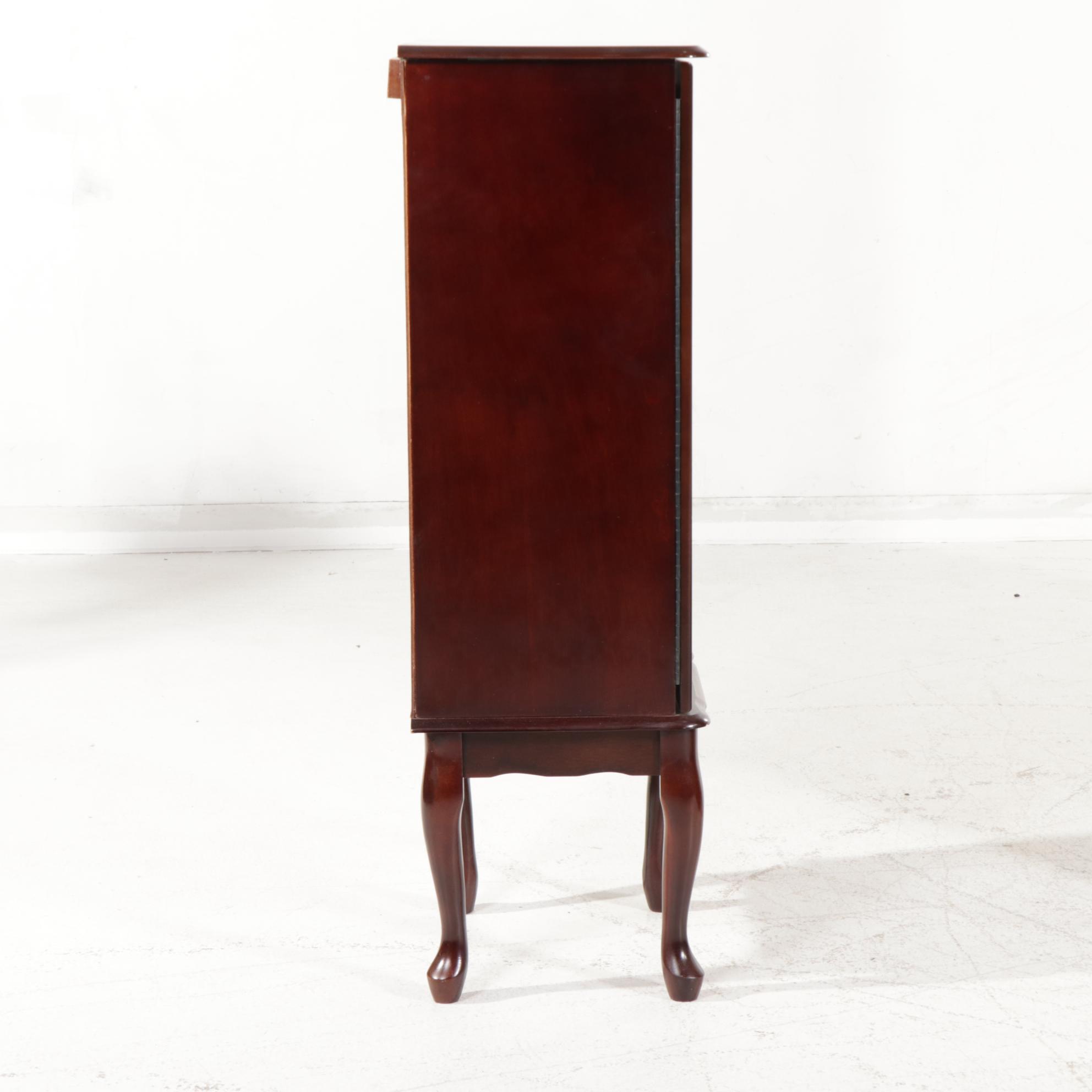 Powell Queen Anne Style Wooden Jewelry Armoire, 20th Century