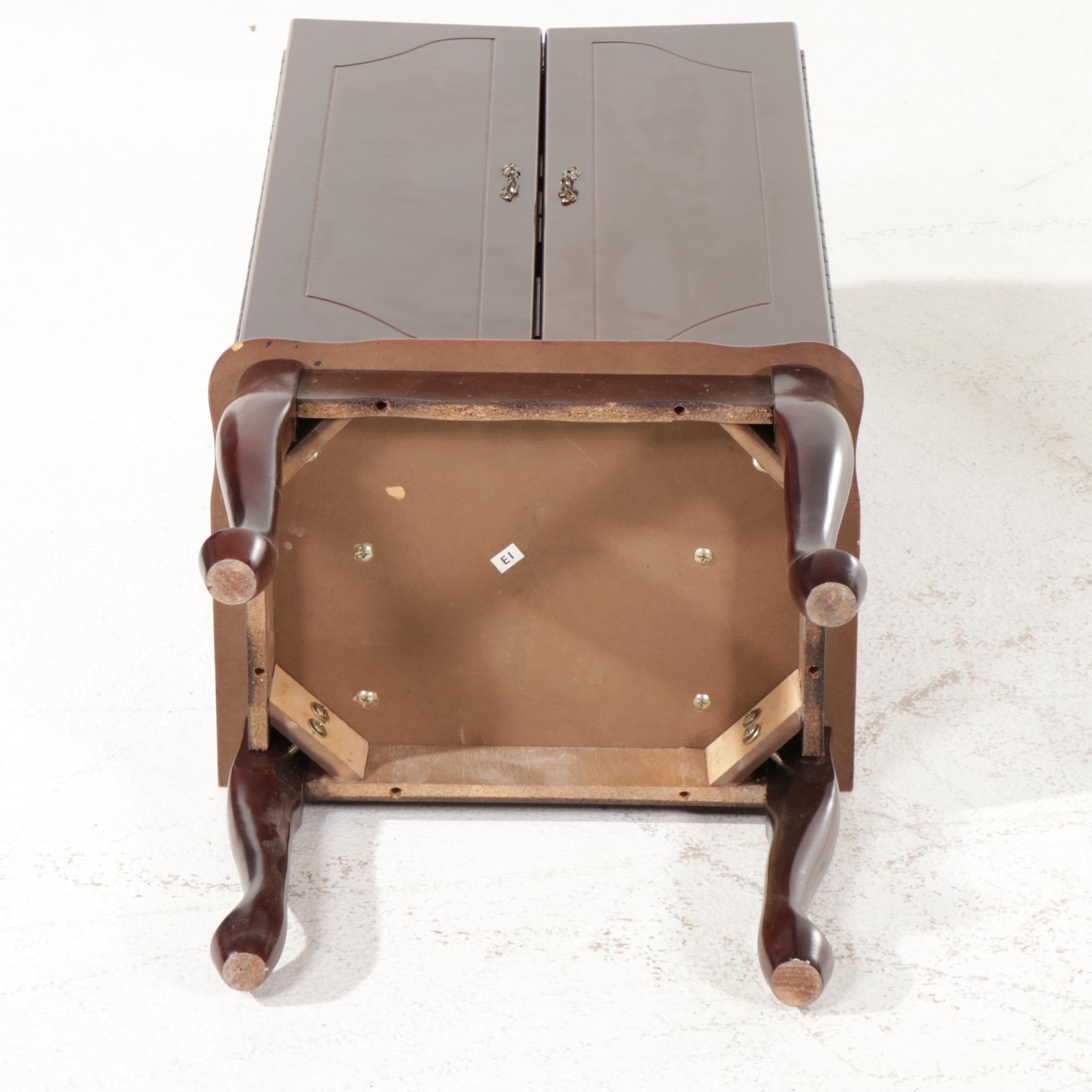 Powell Queen Anne Style Wooden Jewelry Armoire, 20th Century