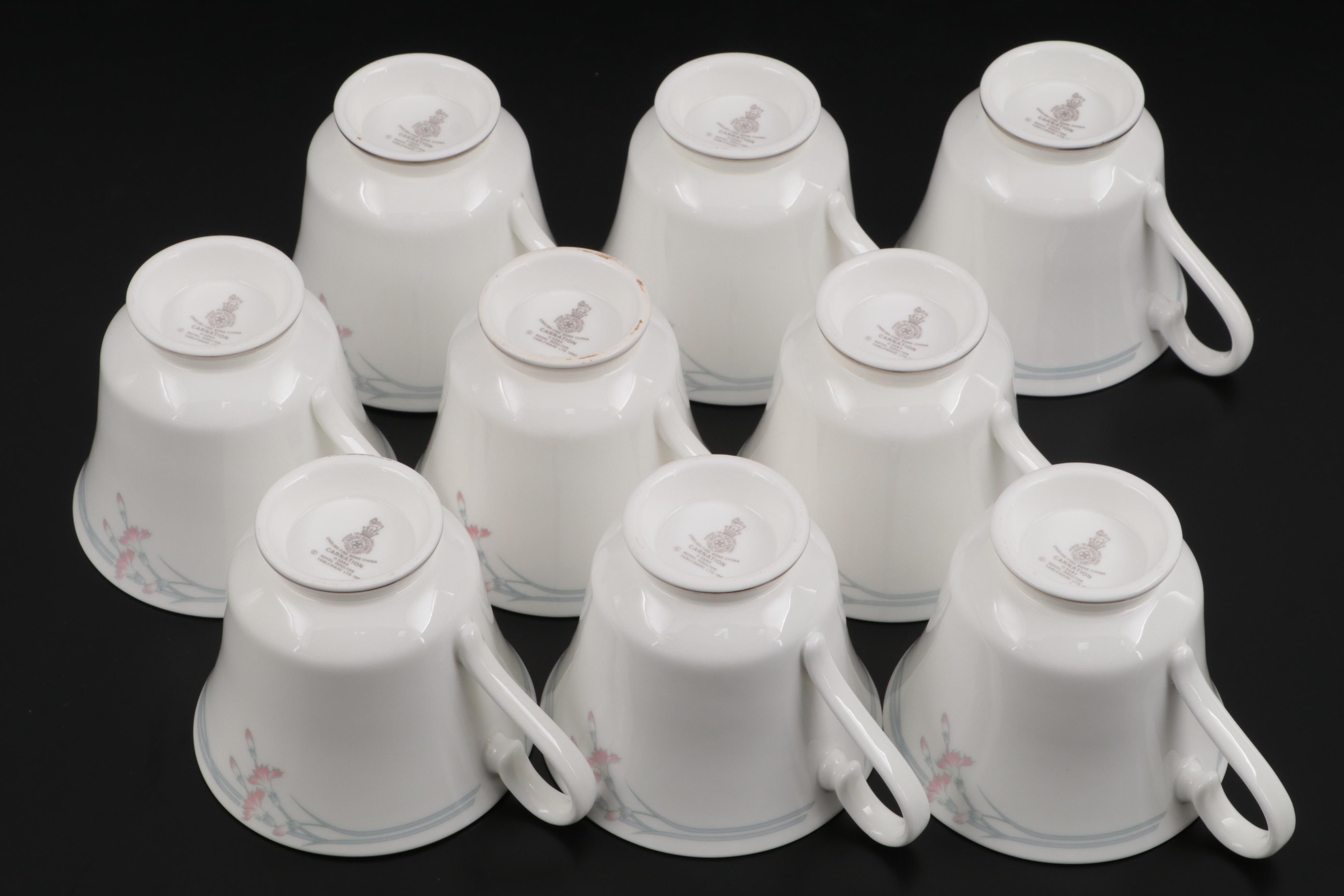 Royal Doulton "Carnation" Bone China Dinnerware, 1983–1998