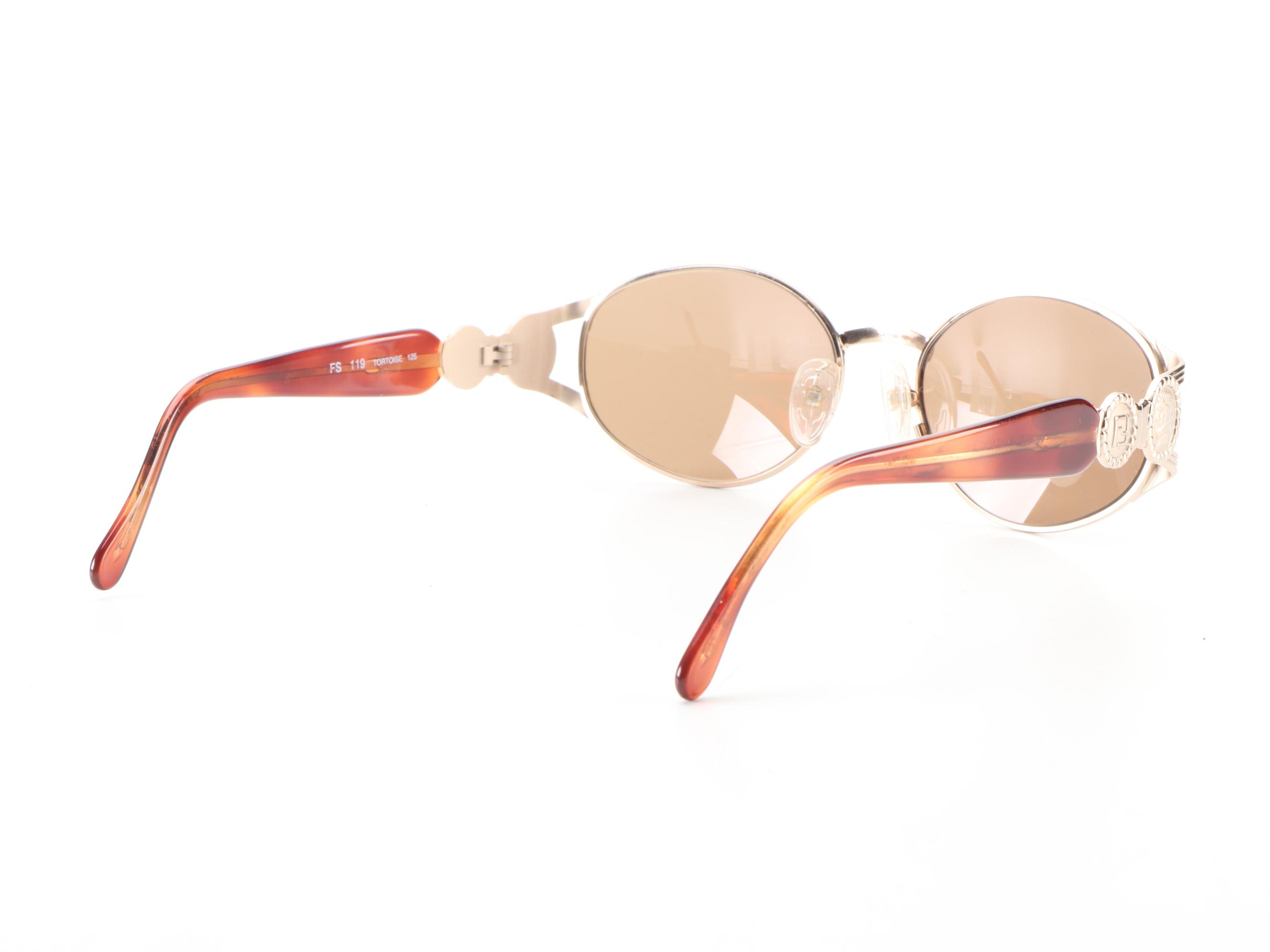 Fendi FS119 Oval Sunglasses in Tortoise with Case