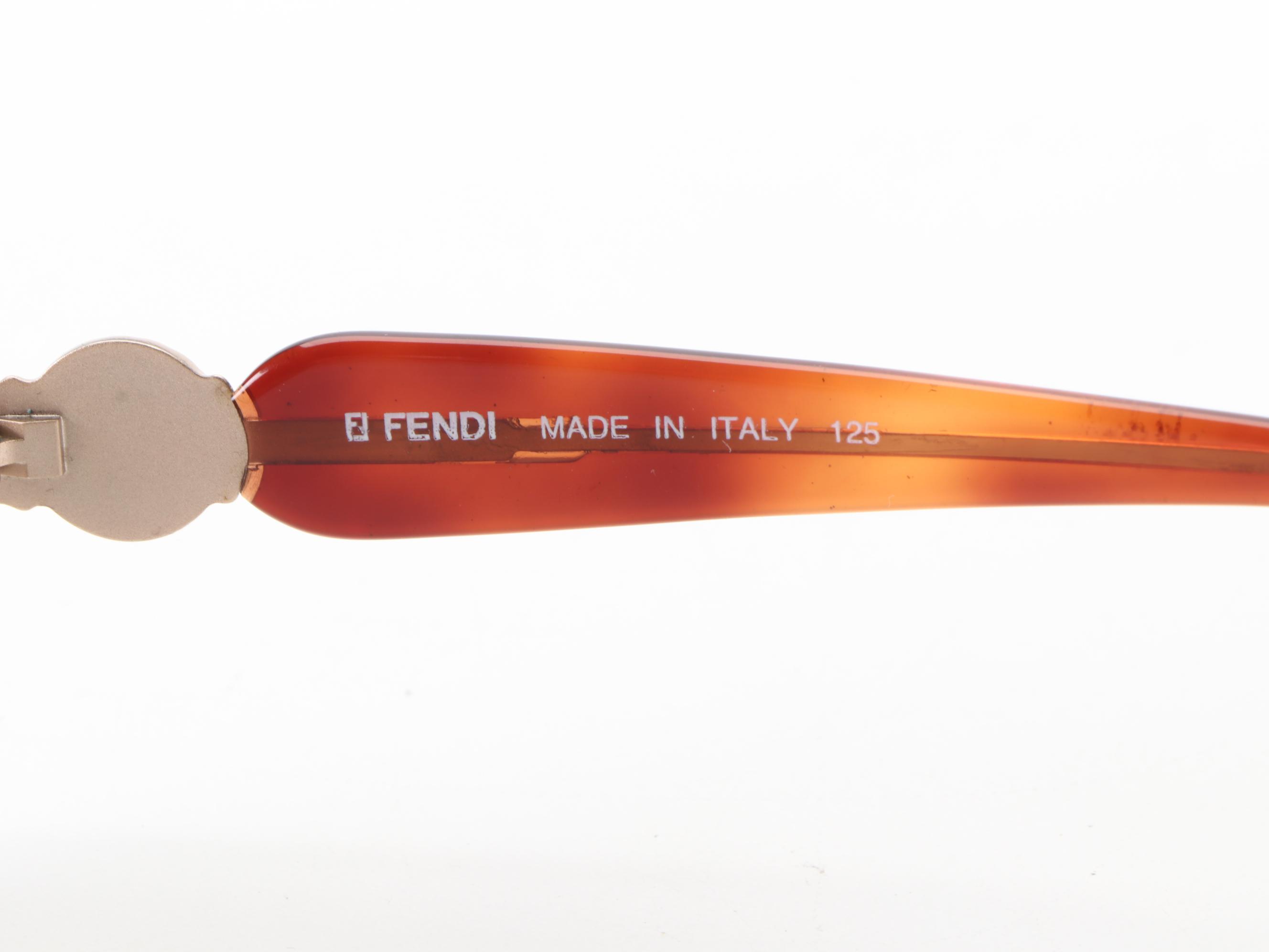 Fendi FS119 Oval Sunglasses in Tortoise with Case