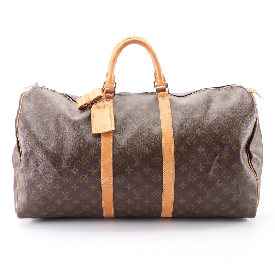 Louis Vuitton Keepall 55 in Monogram Canvas and Leather