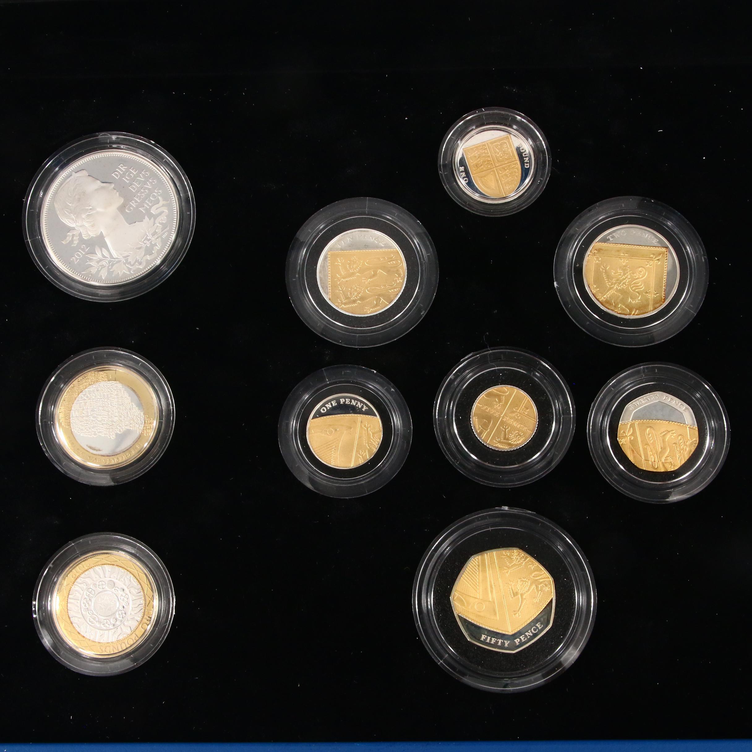 2012 UK Diamond Jubilee Silver Proof Coin Set