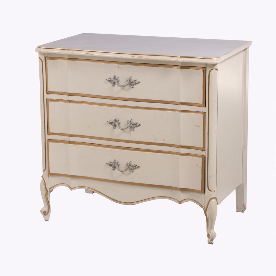 Dixie Furniture Painted Wood "Bach" Three-Drawer Chest, Mid to Late 20th Century