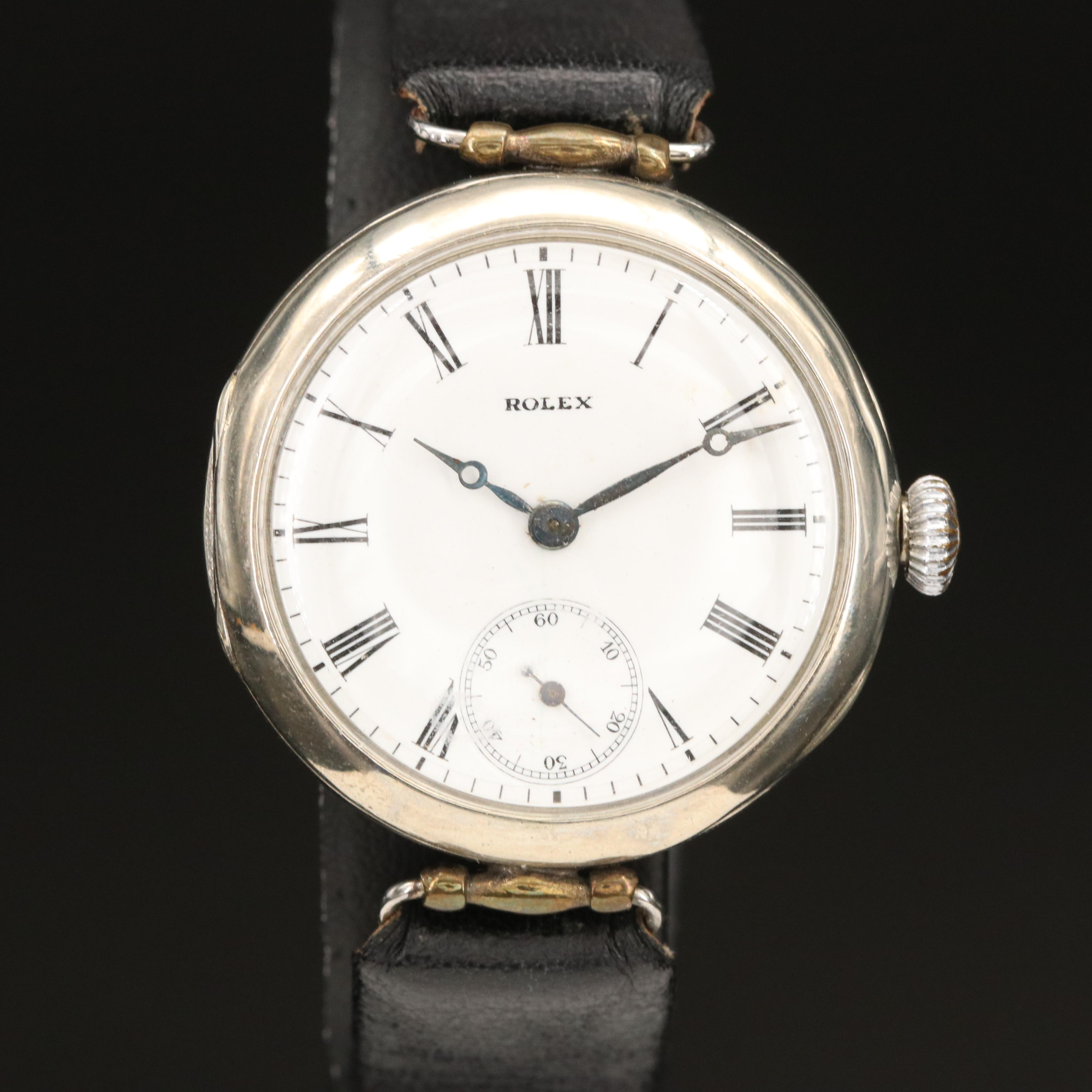 Antique Rolex Officers Style Watch