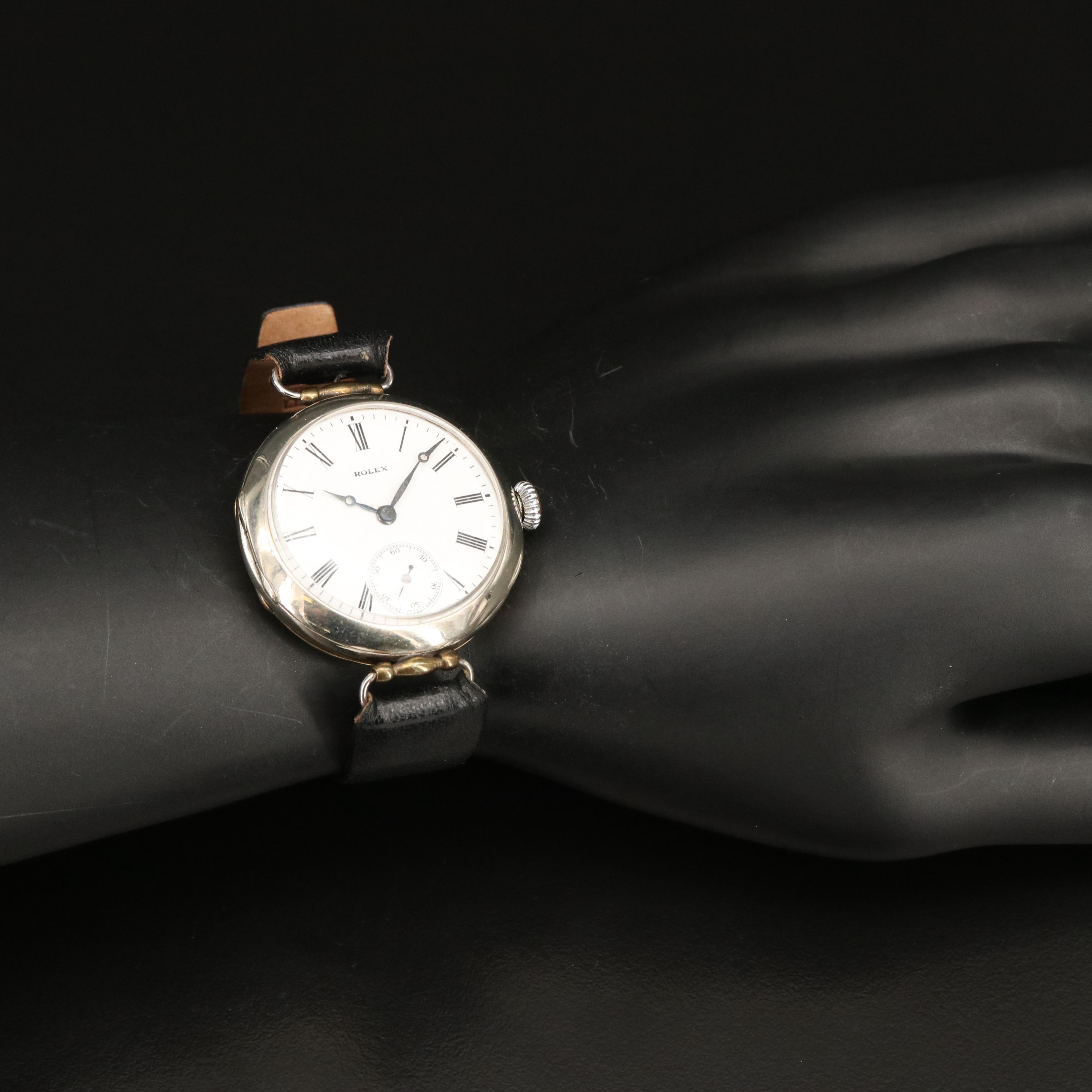 Antique Rolex Officers Style Watch