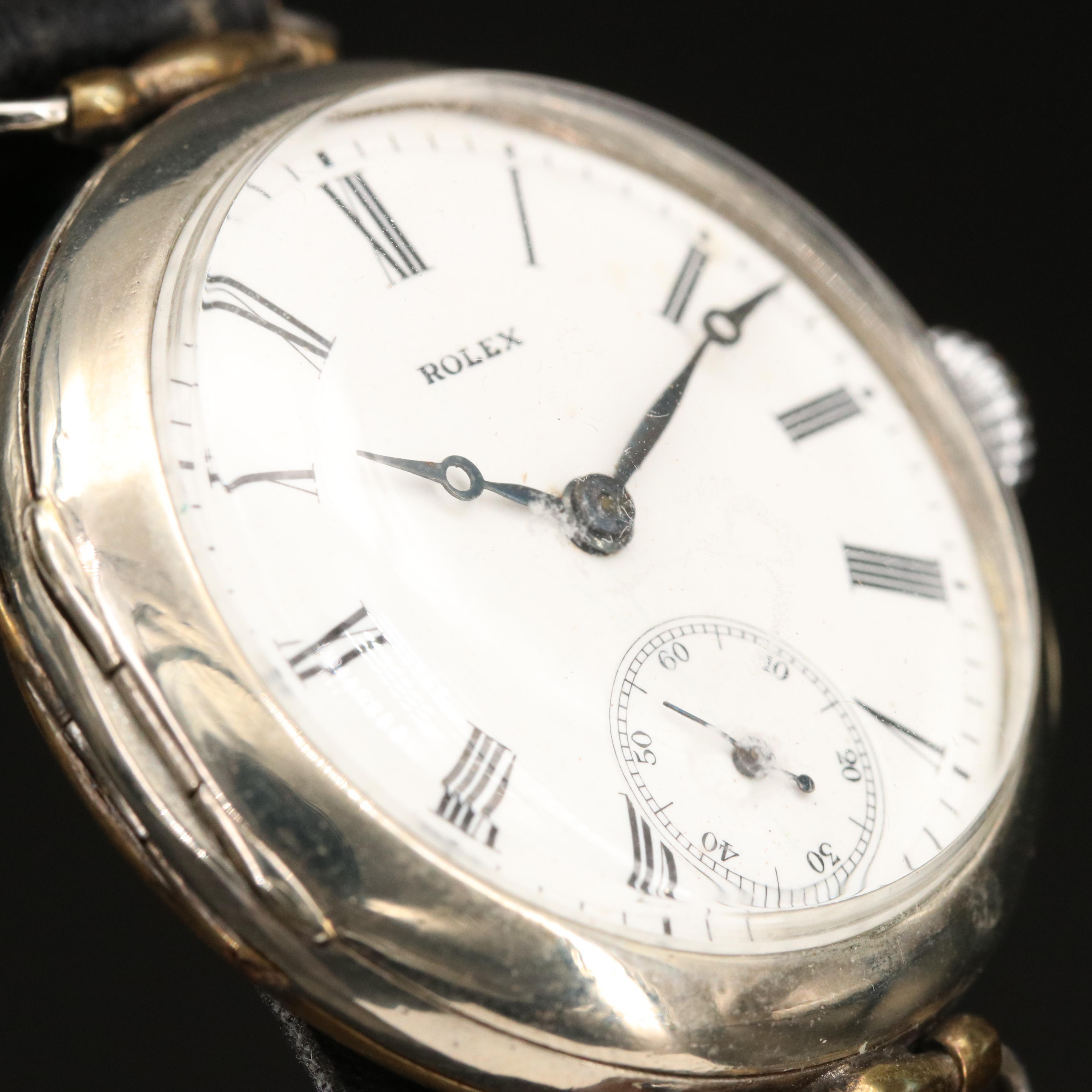 Antique Rolex Officers Style Watch