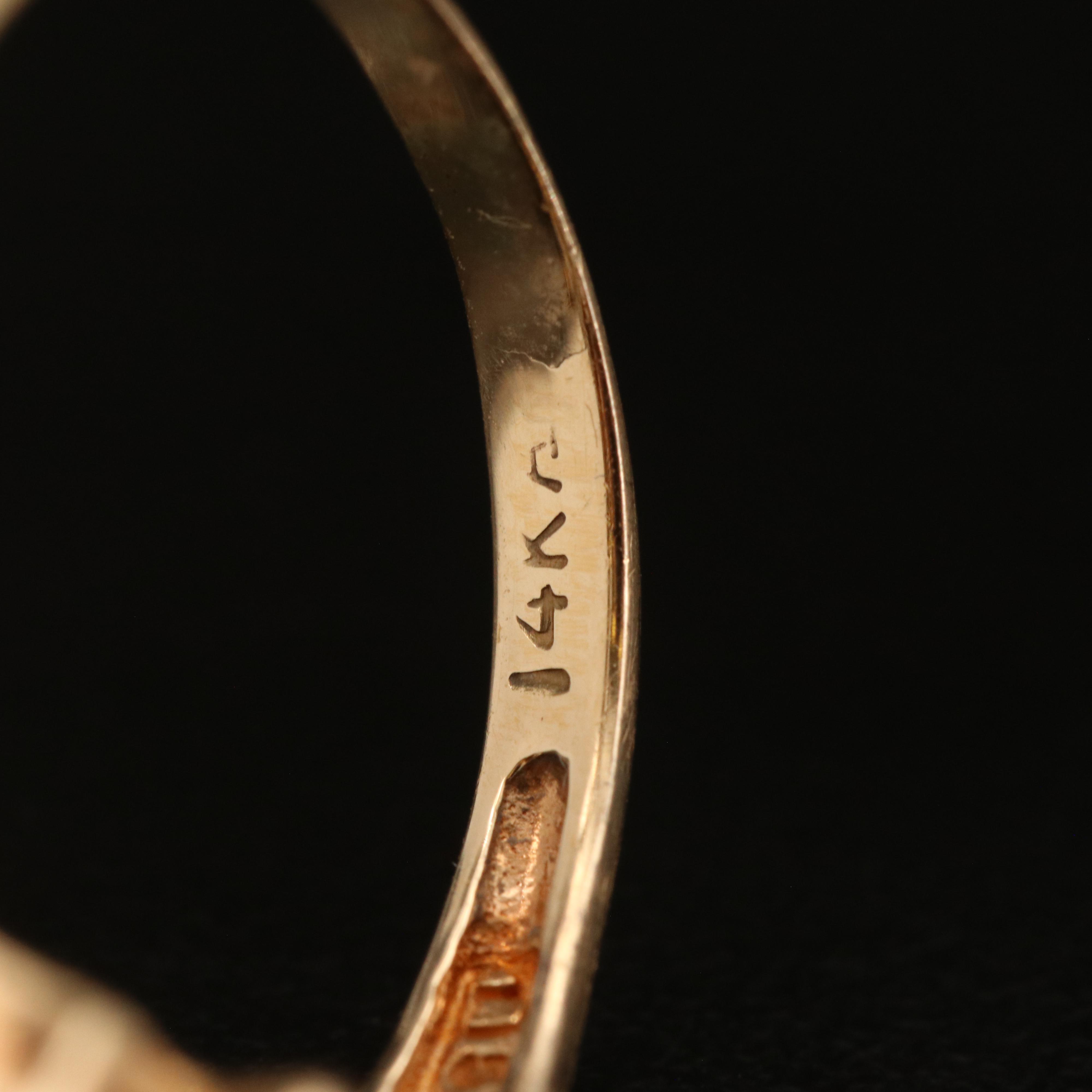 14K Diamond Cluster Ring