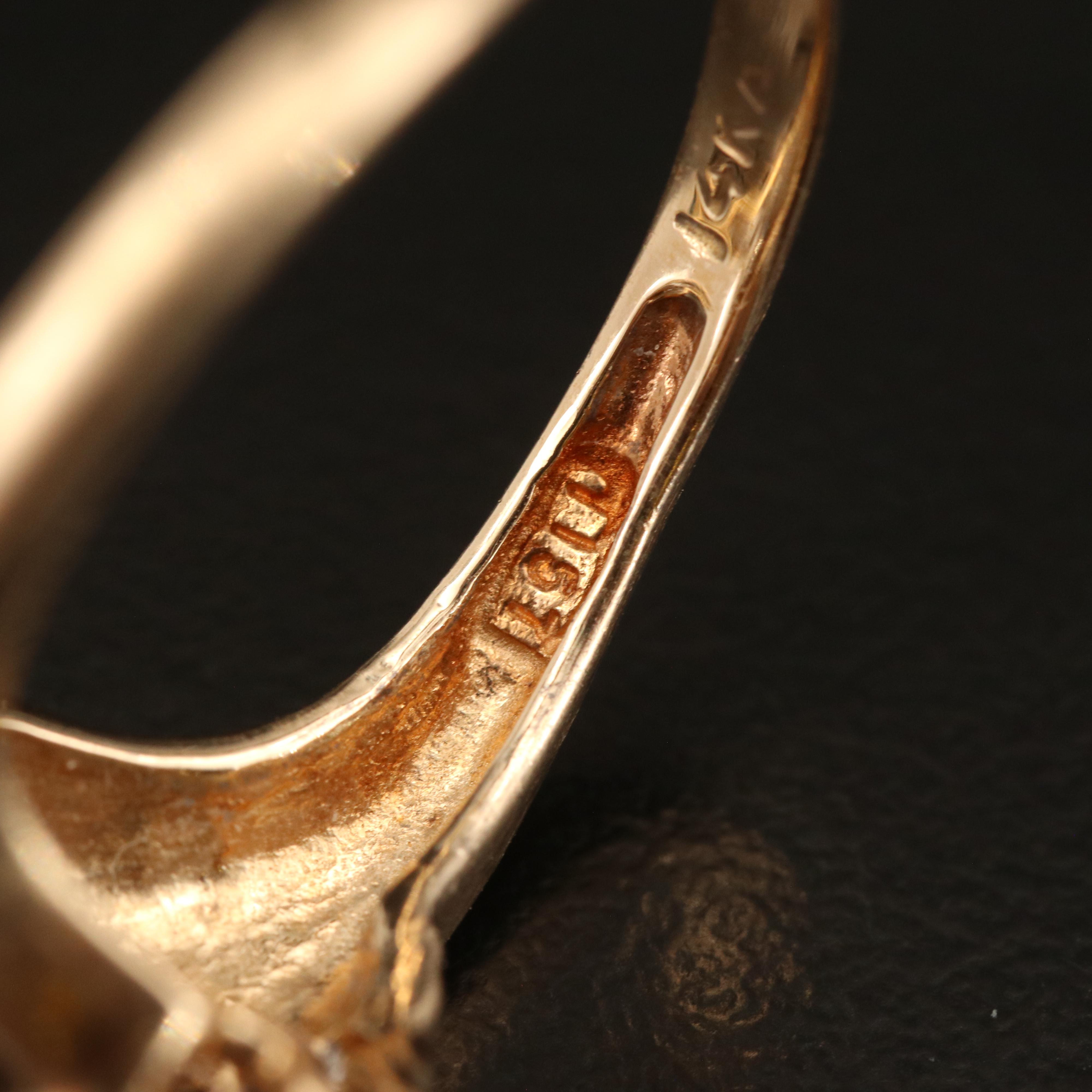 14K Diamond Cluster Ring