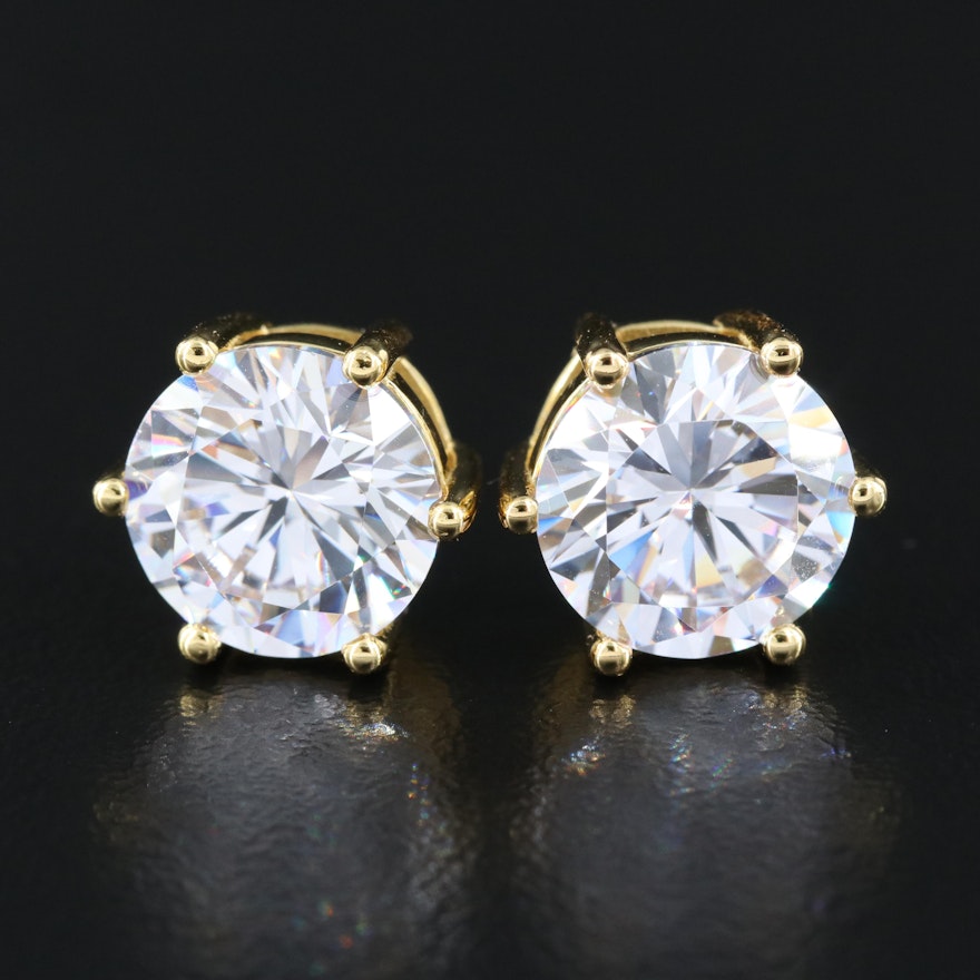 Sterling Cubic Zirconia Stud Earrings