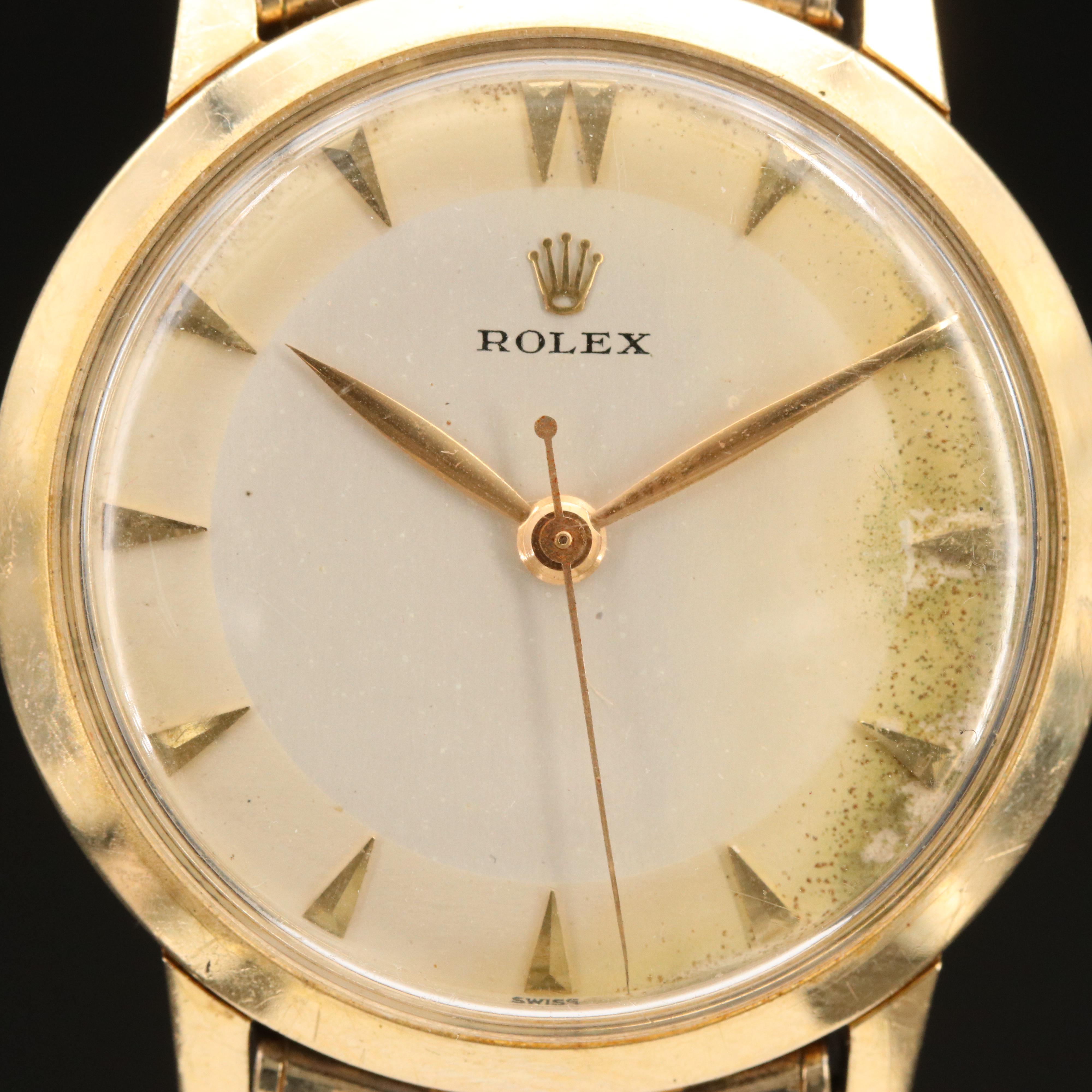 1950s 14K Rolex Stem Wind Watch