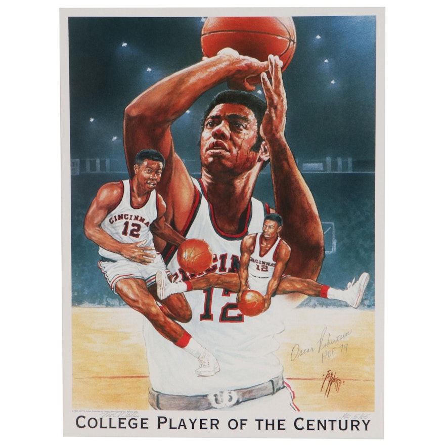 Oscar Robertson Autographed  Poster "College Player of the Century"