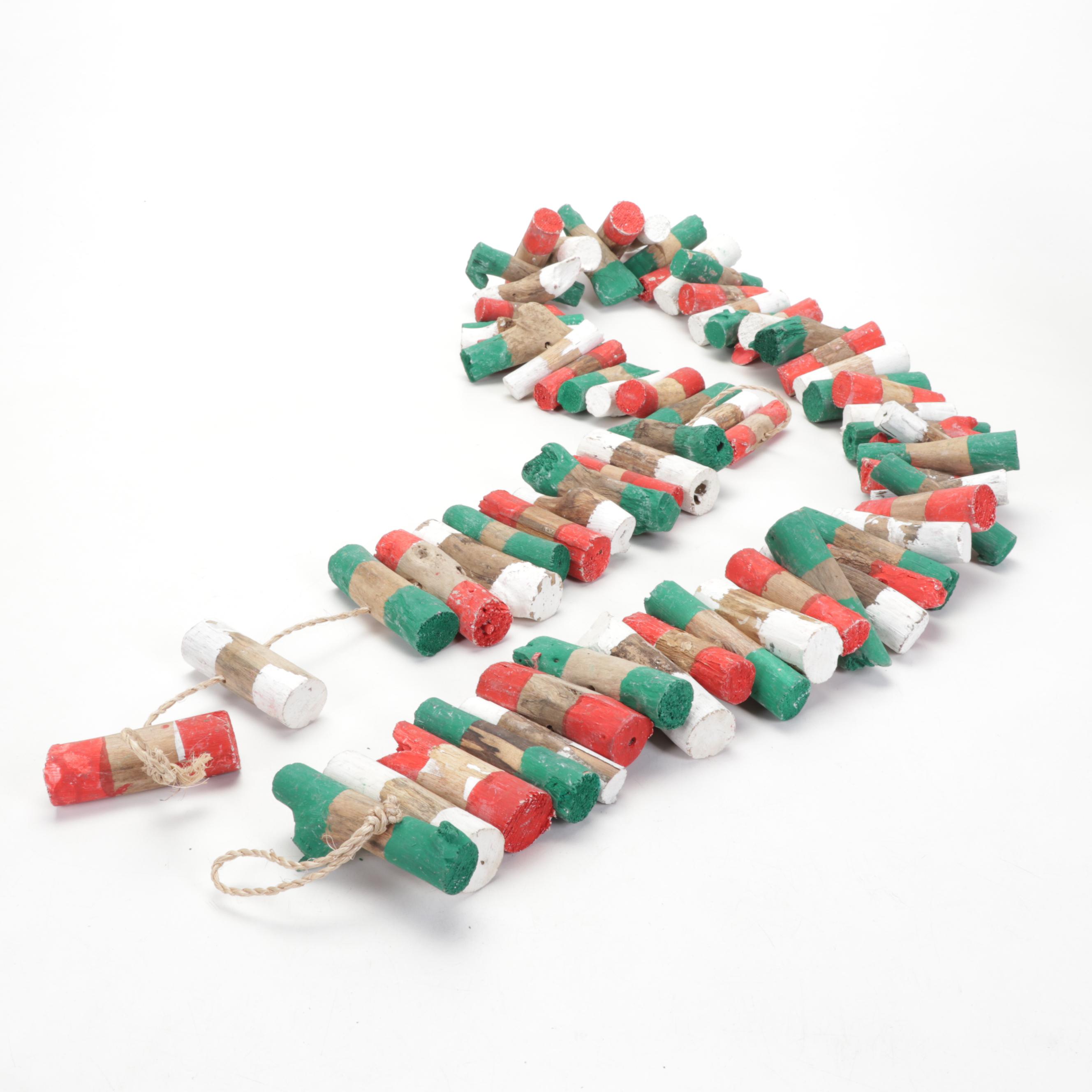 Mercury Glass Ornaments, Wooden Buoy Garland and Other Christmas Décor
