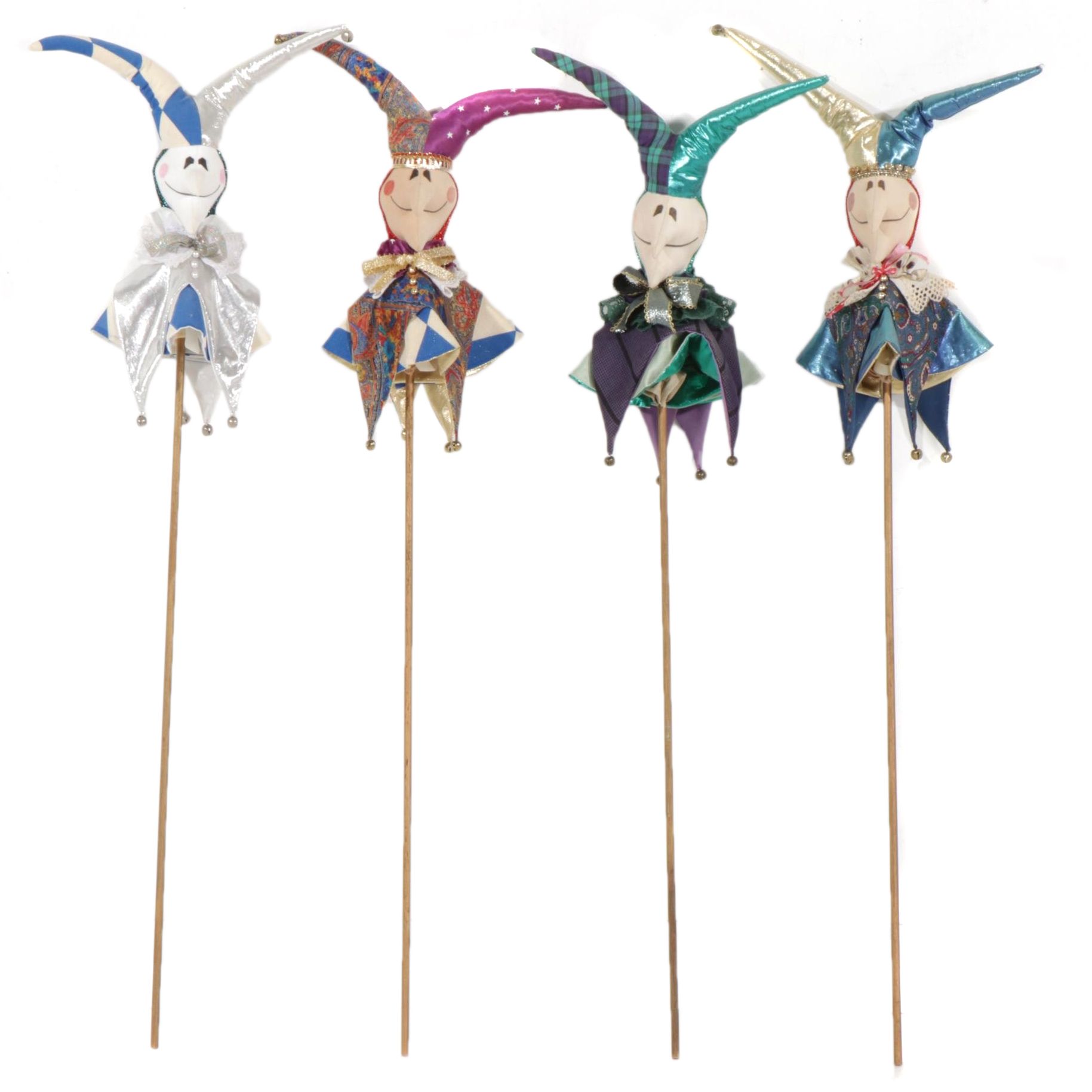 Handmade Court Jester Stick Puppets