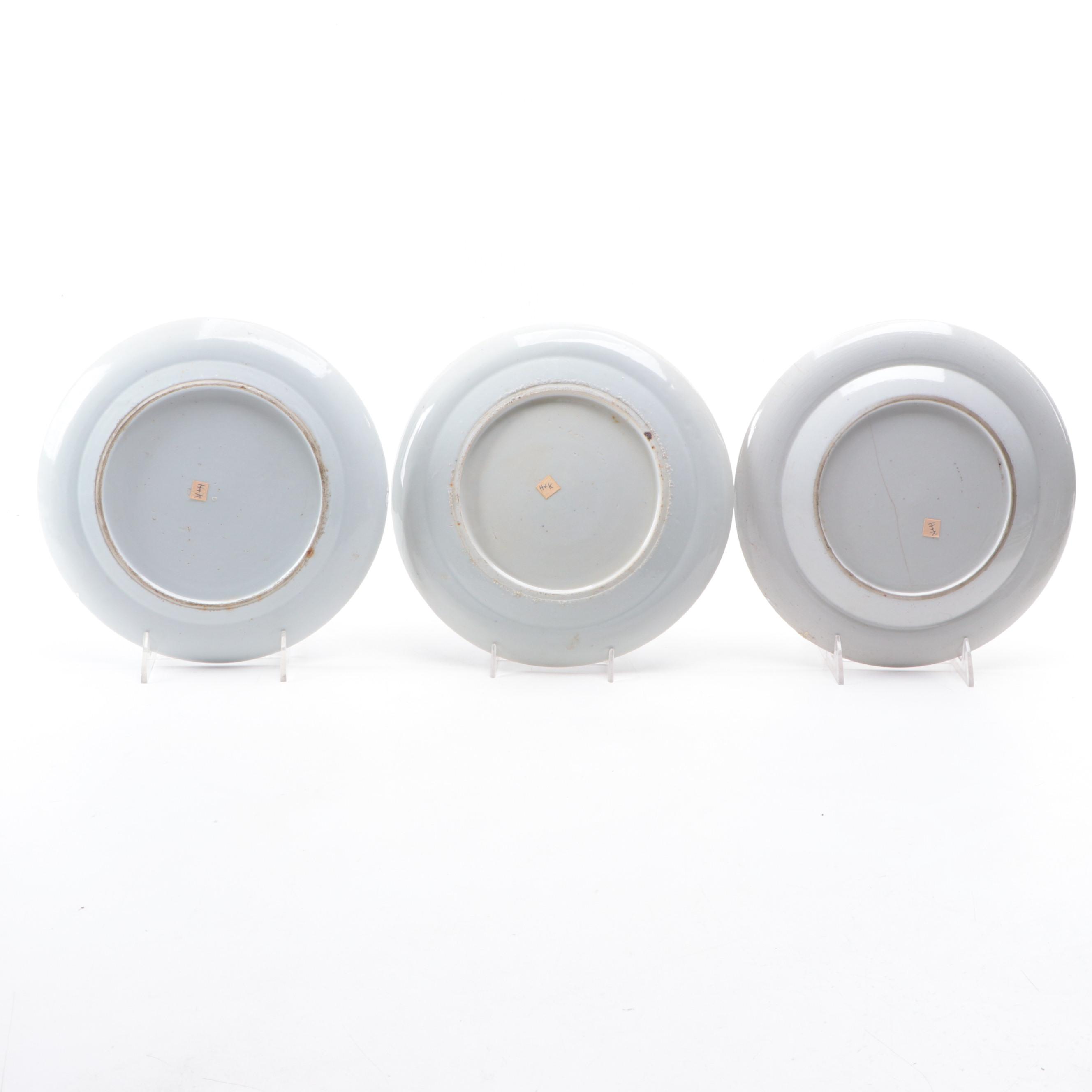 Chinese Export Porcelain Nanking Border and Other Canton Plates, 19th Century