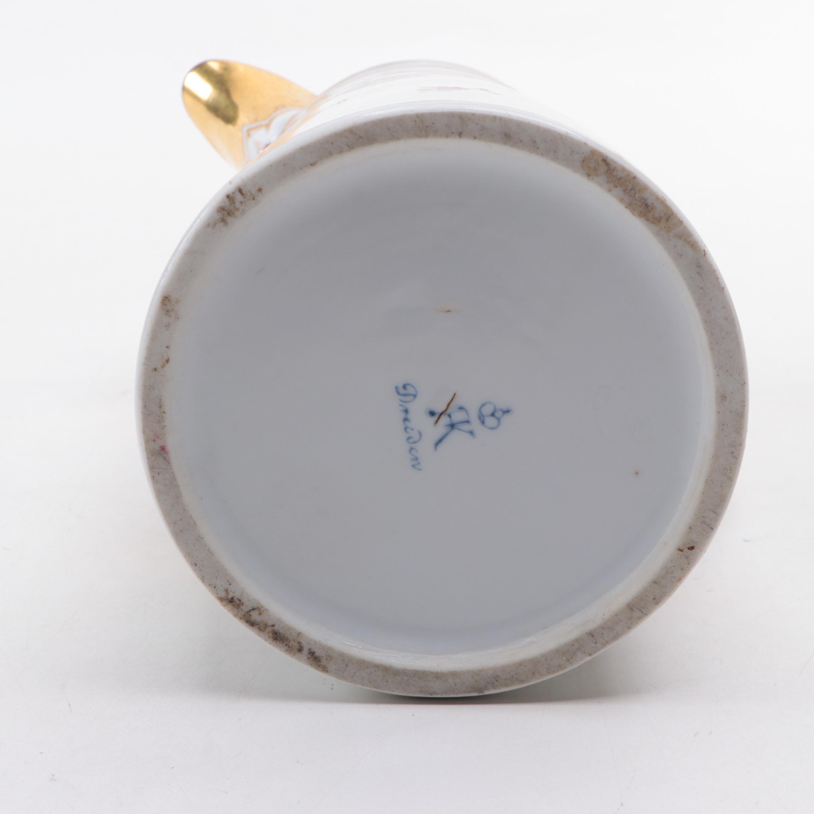 Richard Klemm Dresden Porcelain Coffee Service, Late 19th to Early 20th Century