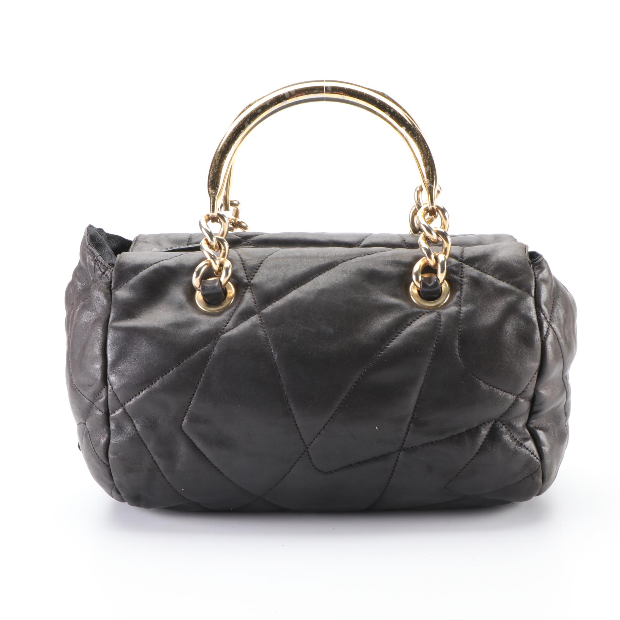 Prada Black Quilted Leather Handbag