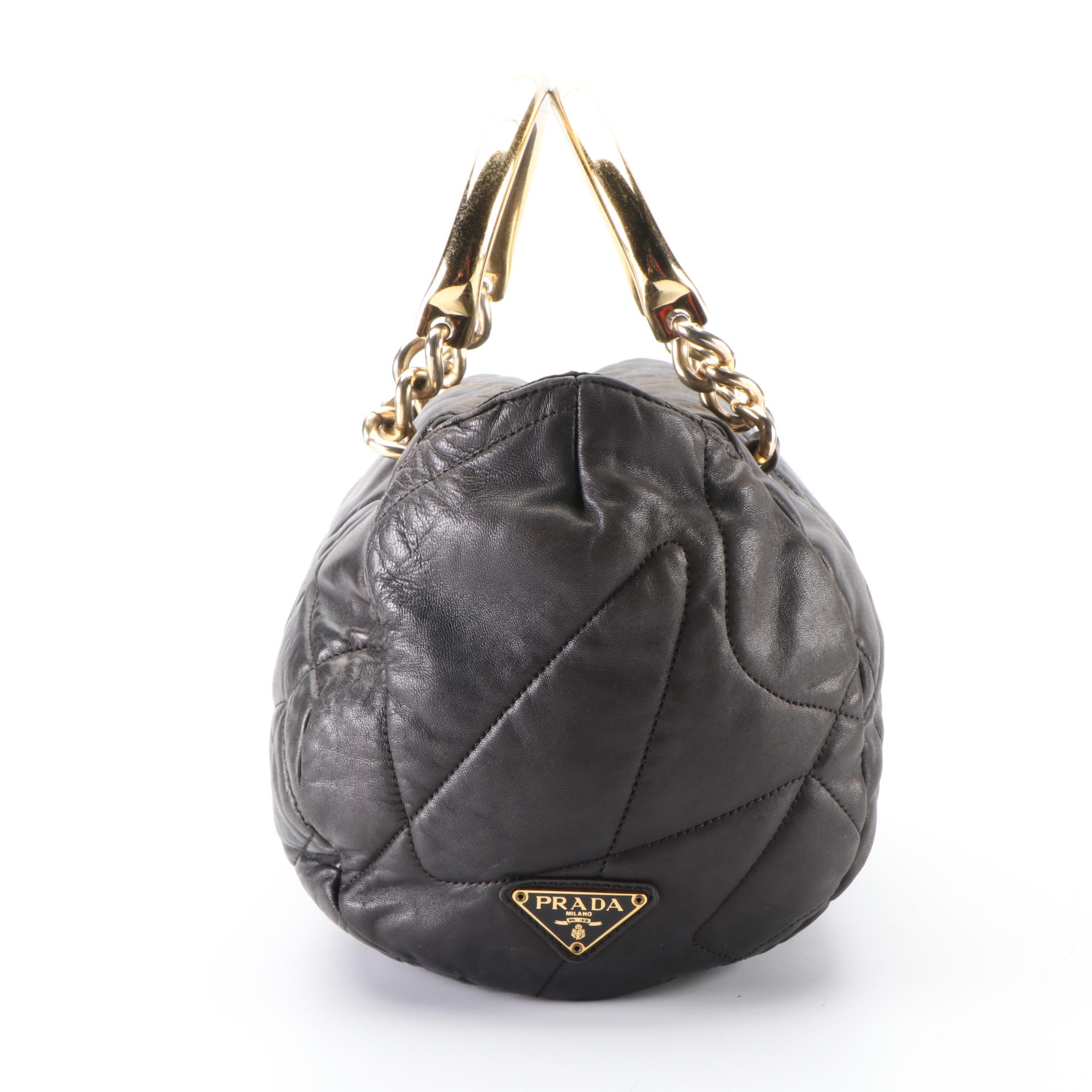 Prada Black Quilted Leather Handbag