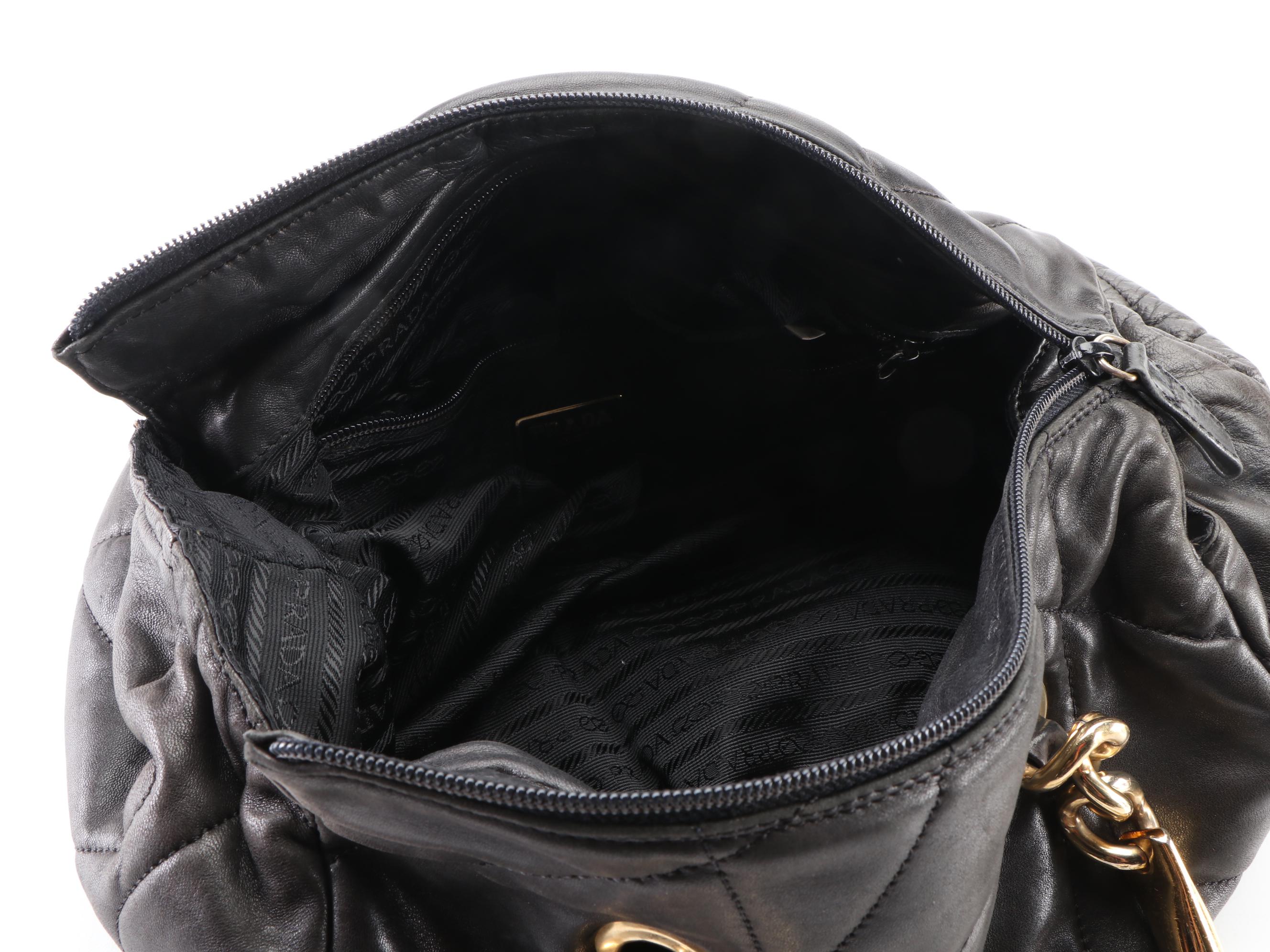 Prada Black Quilted Leather Handbag