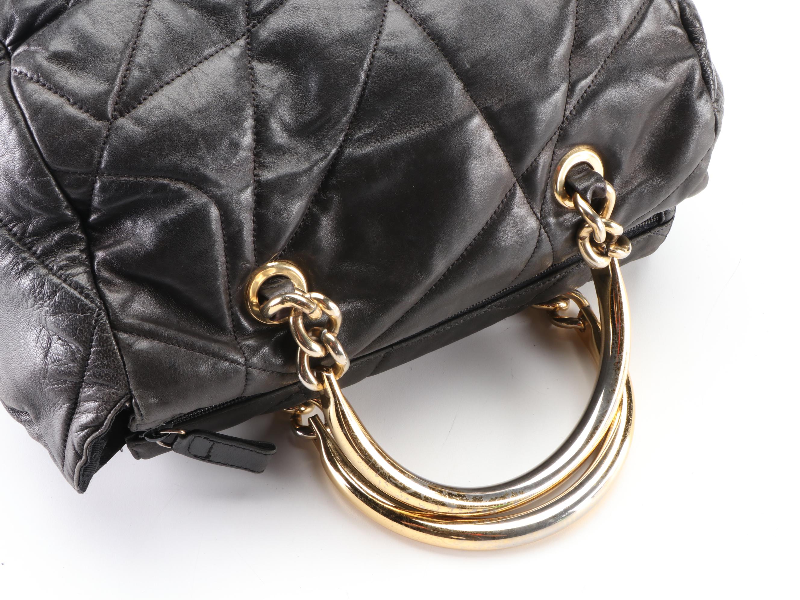 Prada Black Quilted Leather Handbag