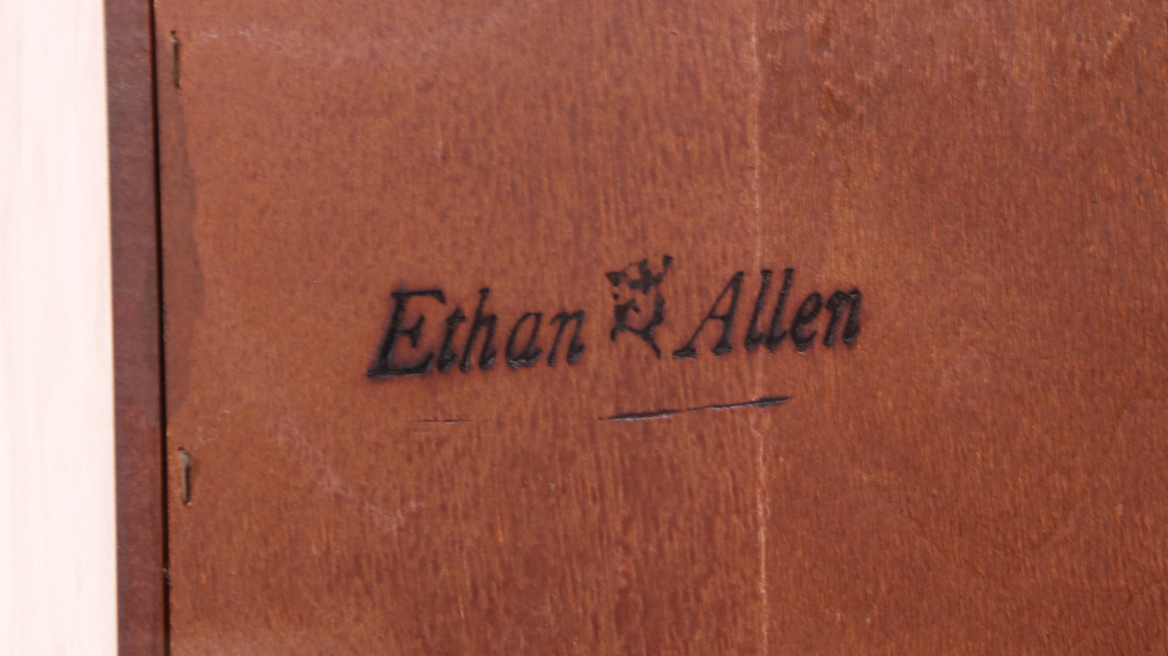 Ethan Allen Colonial Style Maple Bookcase, Late 20th Century