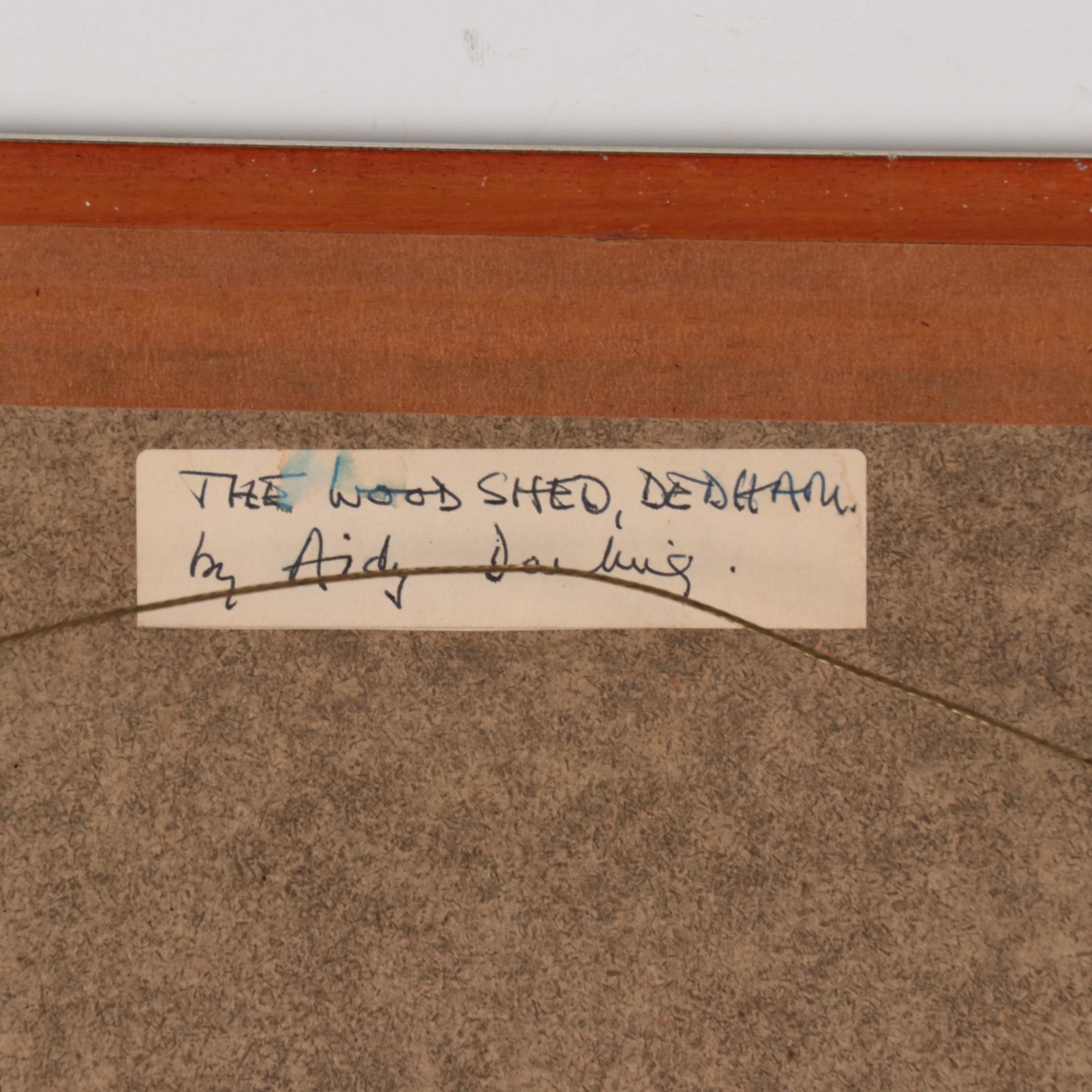 Aidy Darling Pastel Drawing "The Wood Shed," Late 20th Century