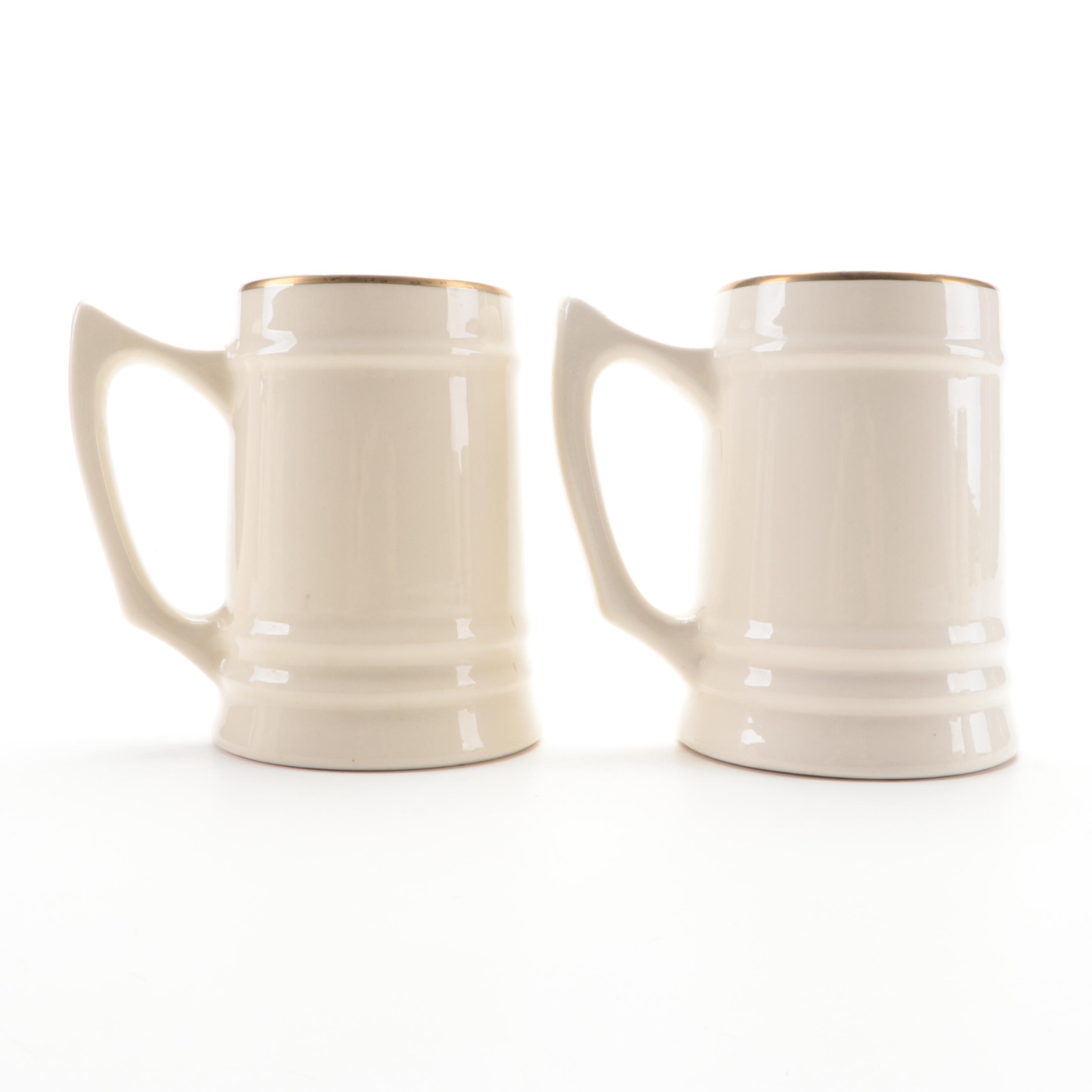W. C. Bunting Co. Ceramic University Beer Mugs, Mid-20th Century