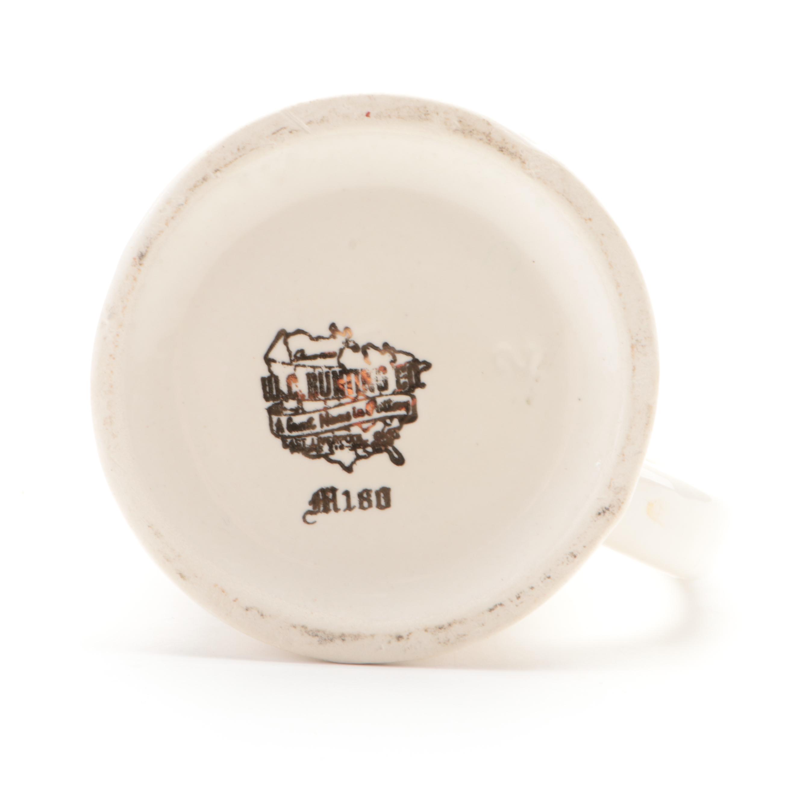 W. C. Bunting Co. Ceramic University Beer Mugs, Mid-20th Century