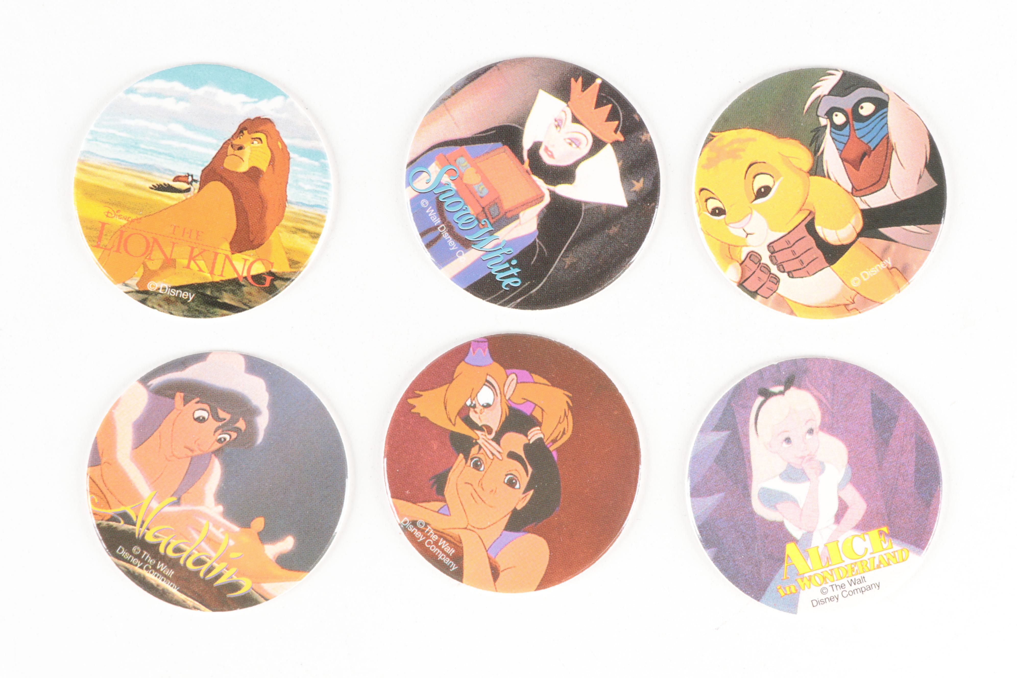 Rohks Disney Pogs With Lion King, Aladdin, Snow White and More, 1990s