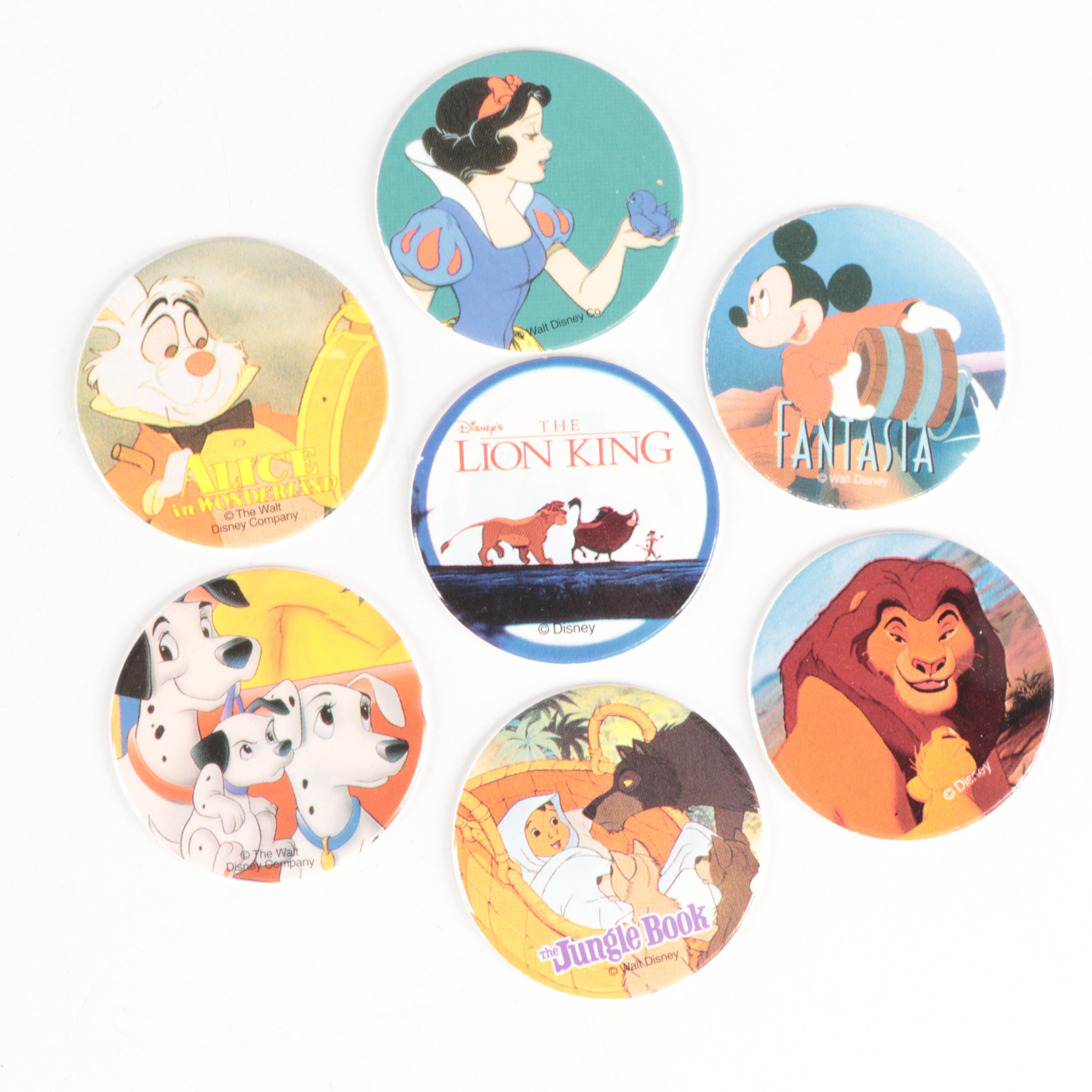 Rohks Disney Pogs With Lion King, Aladdin, Snow White and More, 1990s