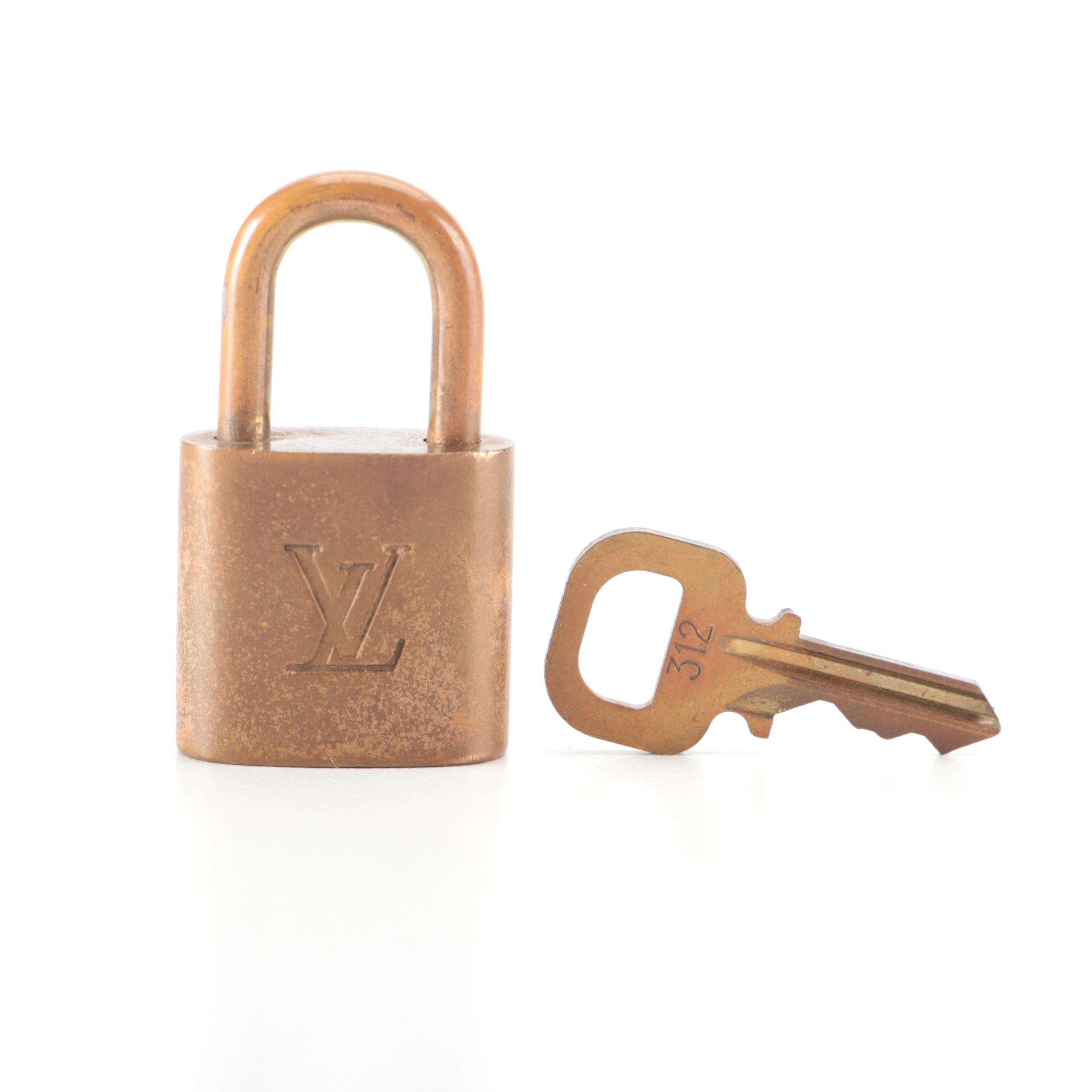 Louis Vuitton Brass Padlock and Key