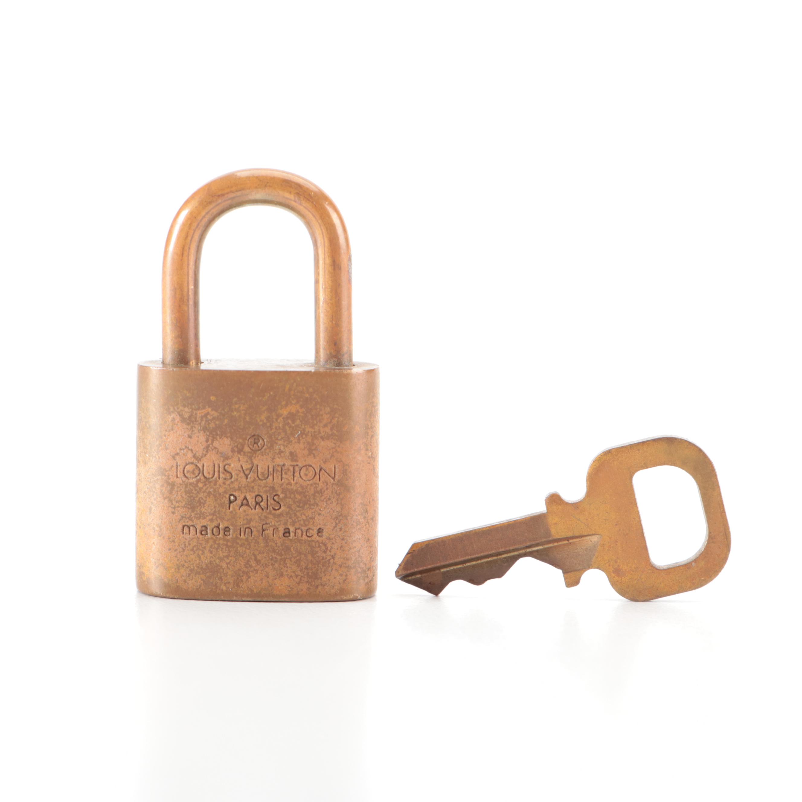 Louis Vuitton Brass Padlock and Key