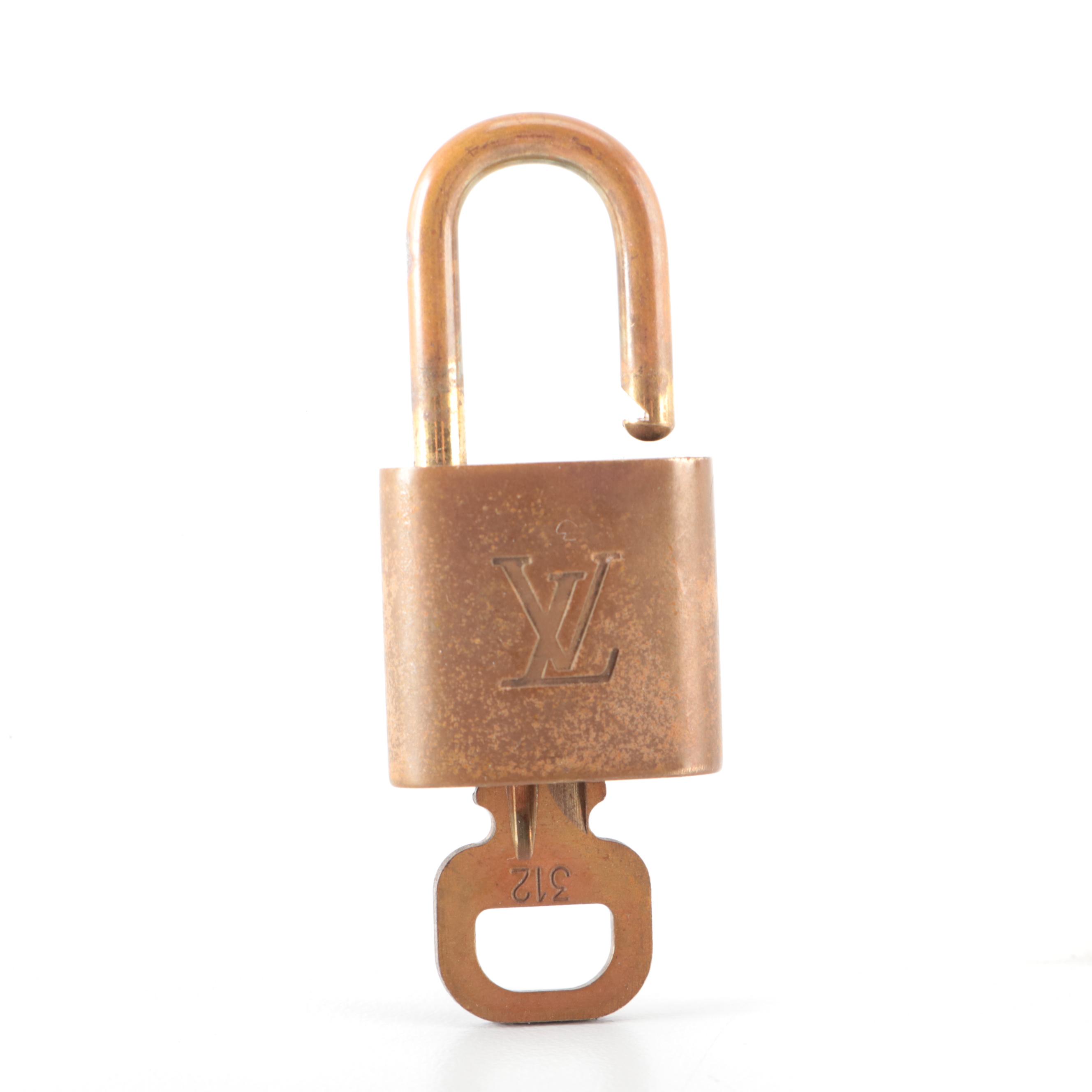 Louis Vuitton Brass Padlock and Key